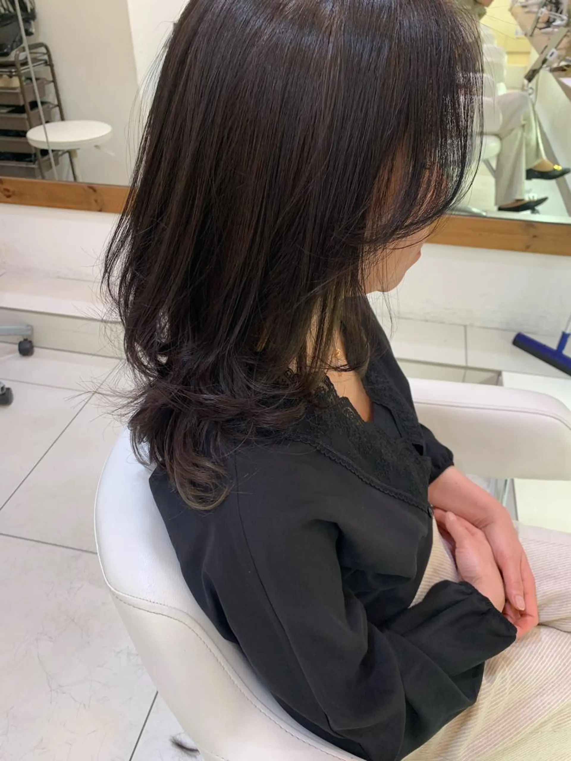 ミディアム カラー 似合わせカラー/艶 髪質改善/ヨシザキのヘアスタイル