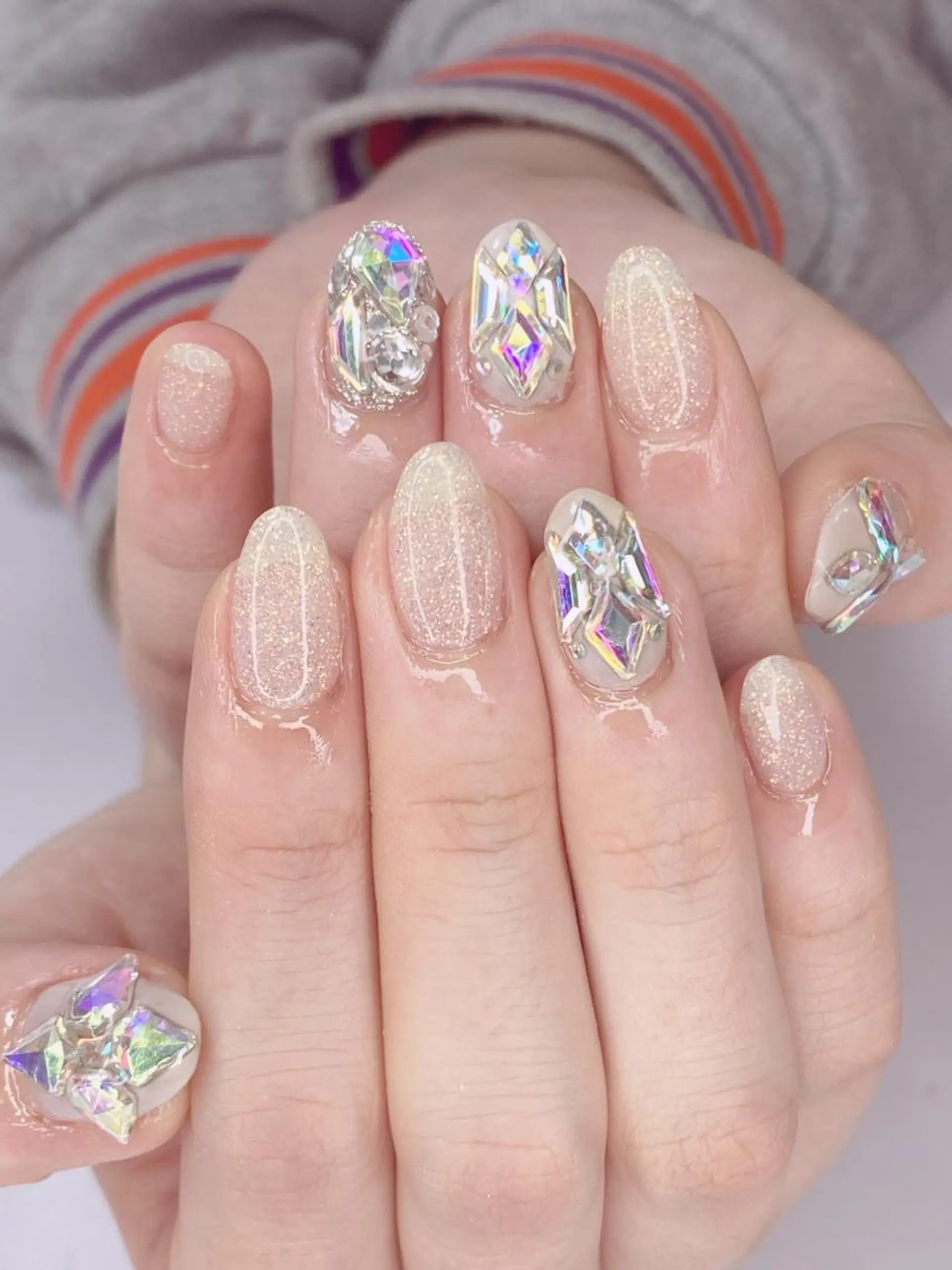 ネイル アニマル柄 アートネイル オーロラネイル 桜ネイル クリアネイル Ｎail Ｓalon ertiのネイルデザイン