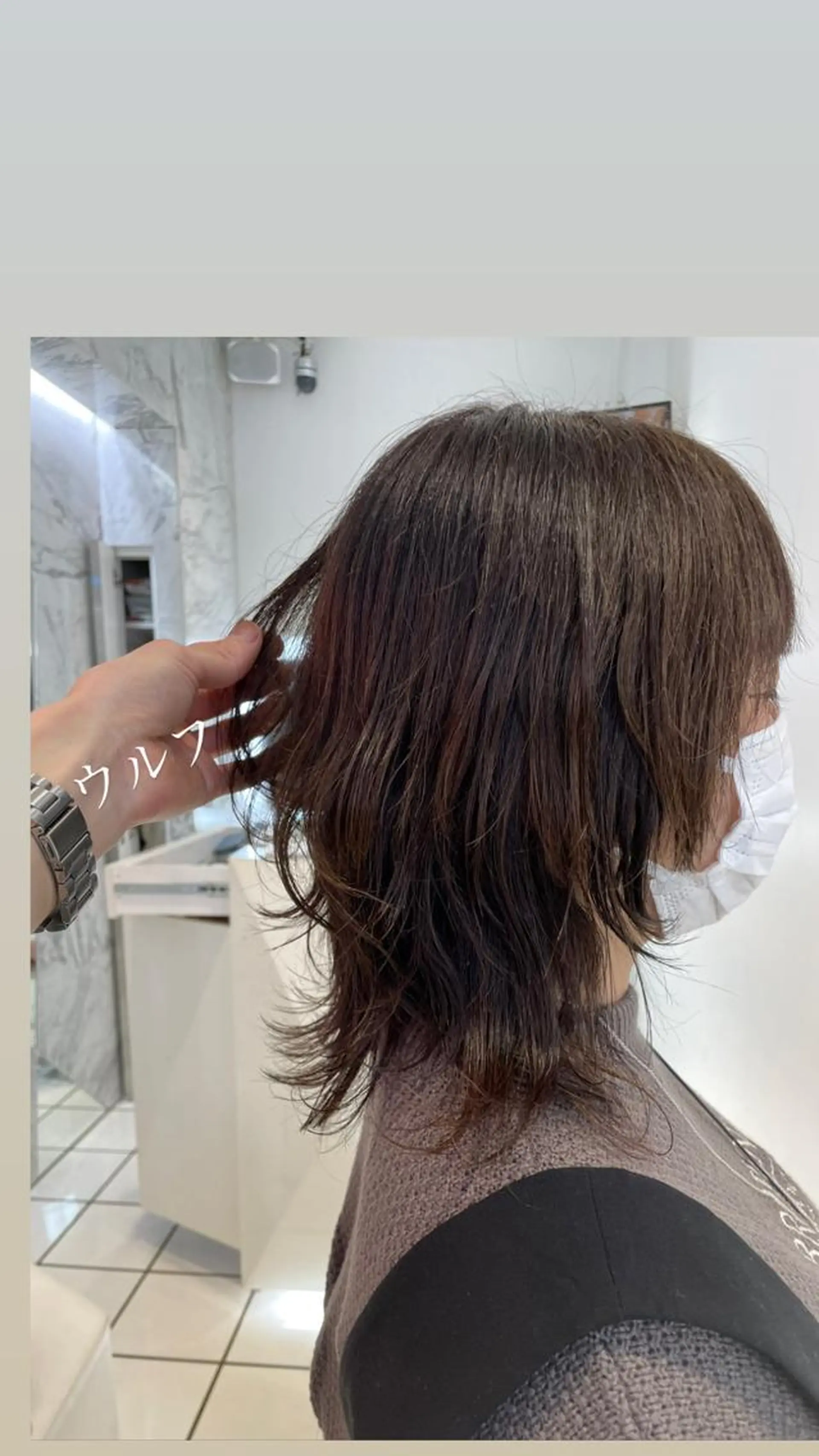 セミロング ウルフカット 🐺ウルフ/レイヤー カット/高嶋湧大のヘアスタイル