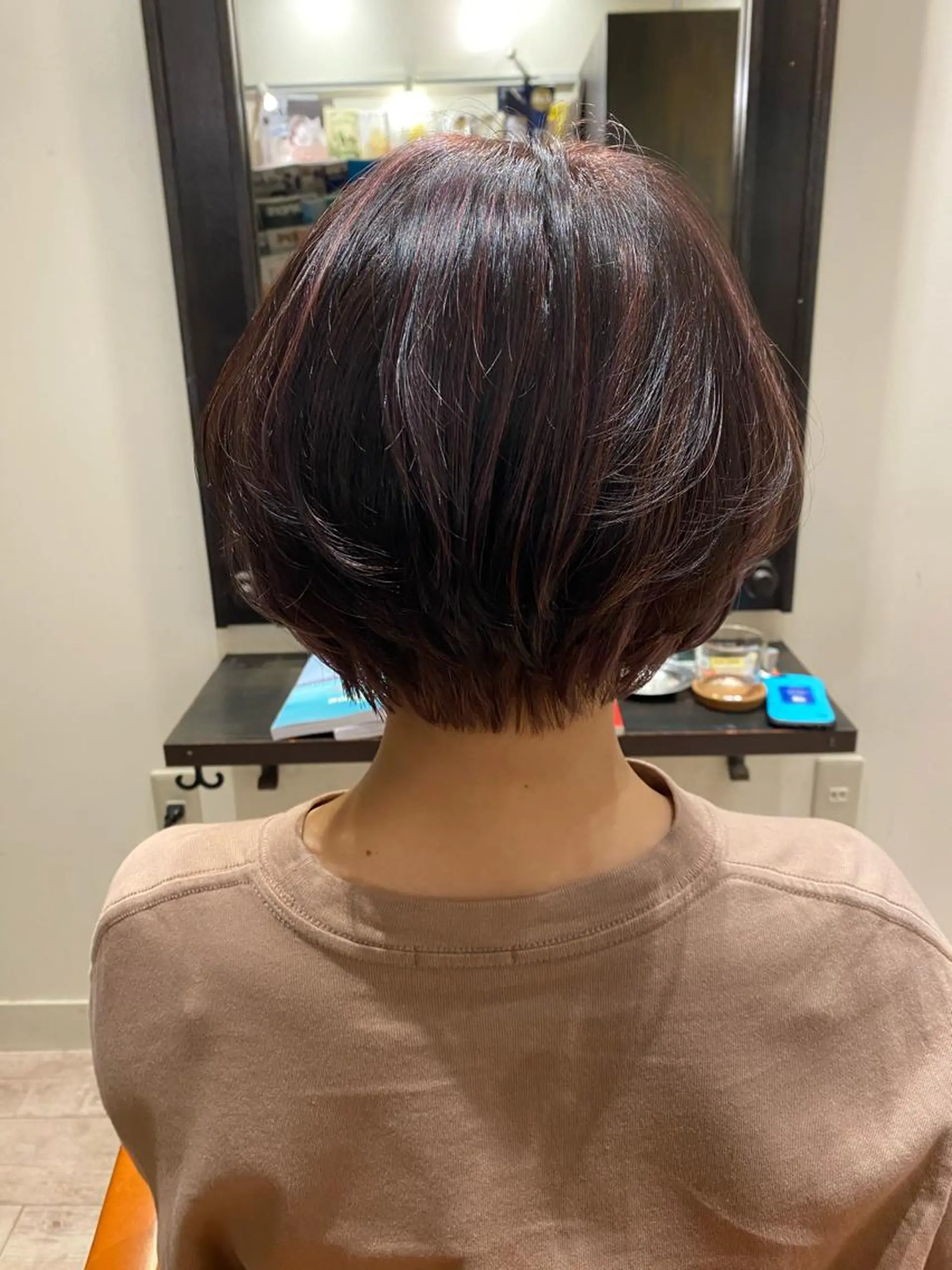 ショート カラー ショートボブ ハイライトカラー ピンクカラー ピンクパープル パープルカラー 21salon所属・non .のヘアスタイル