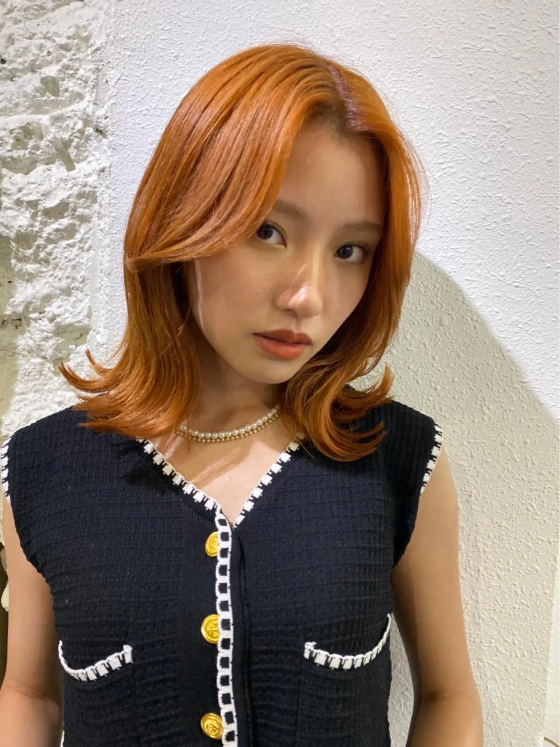 ミディアム カラー ブリーチ ハイトーン/髪質改善 ダブルカラー/名古屋のヘアスタイル