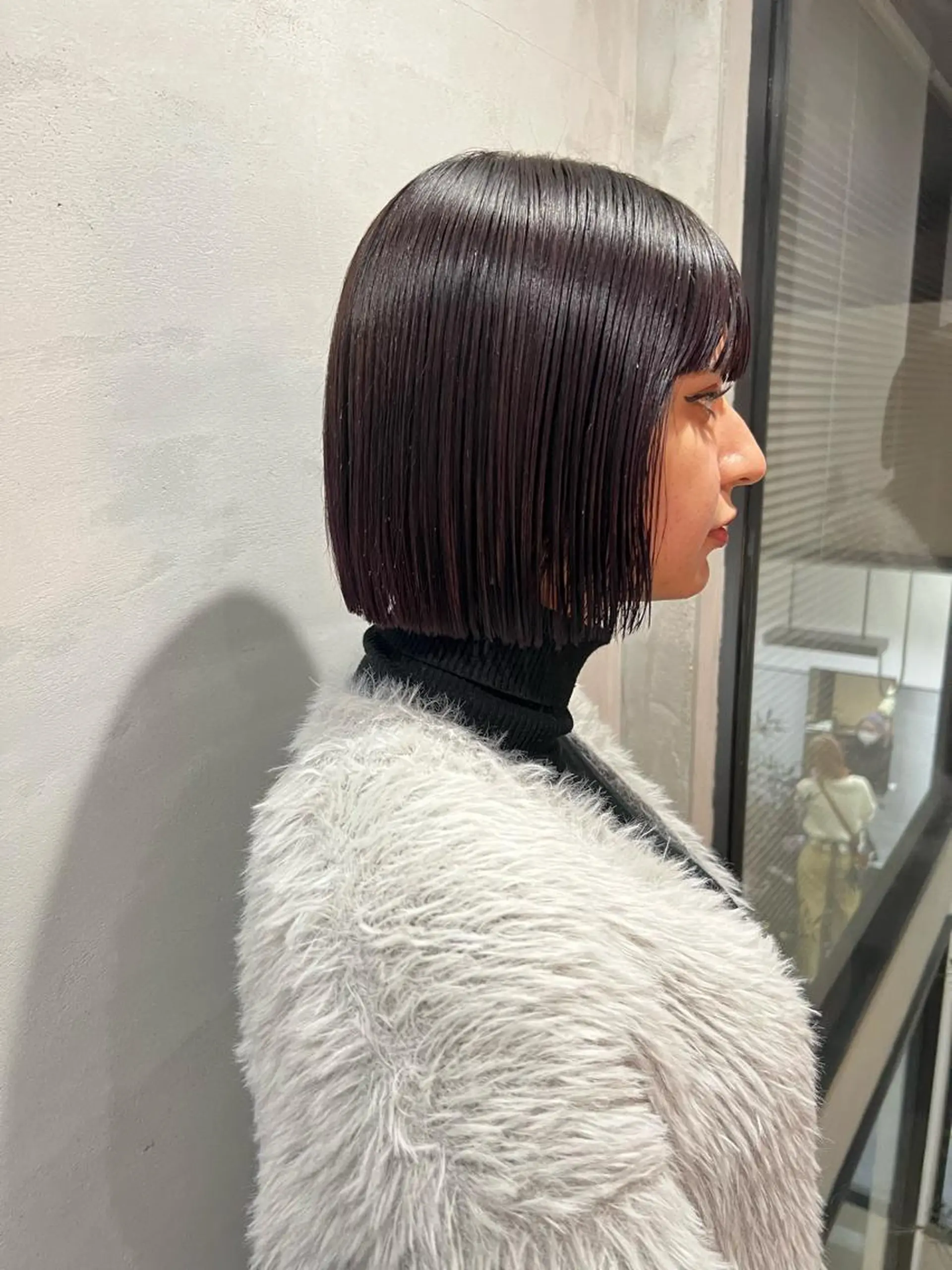 ミディアム ボブ 縮毛矯正 トリートメント Ryo リョウのヘアスタイル