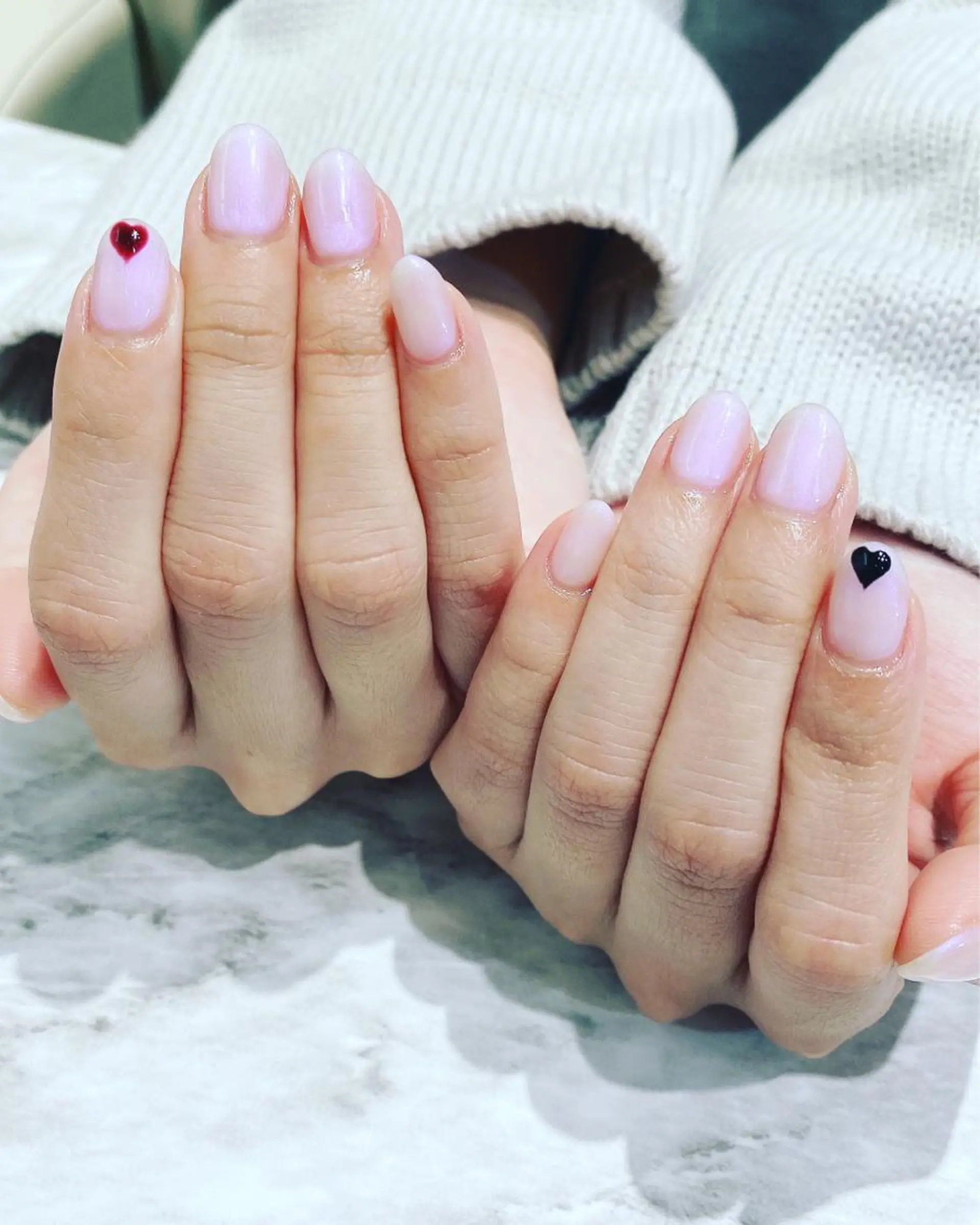 ネイル アートネイル オーロラネイル ワンカラーネイル ぷっくりネイル ホワイト ハンドネイル フットネイル ハンドケア nail salon  AlgeTy所属・✴︎:.｡. MAKI.｡.:✴︎のネイルデザイン