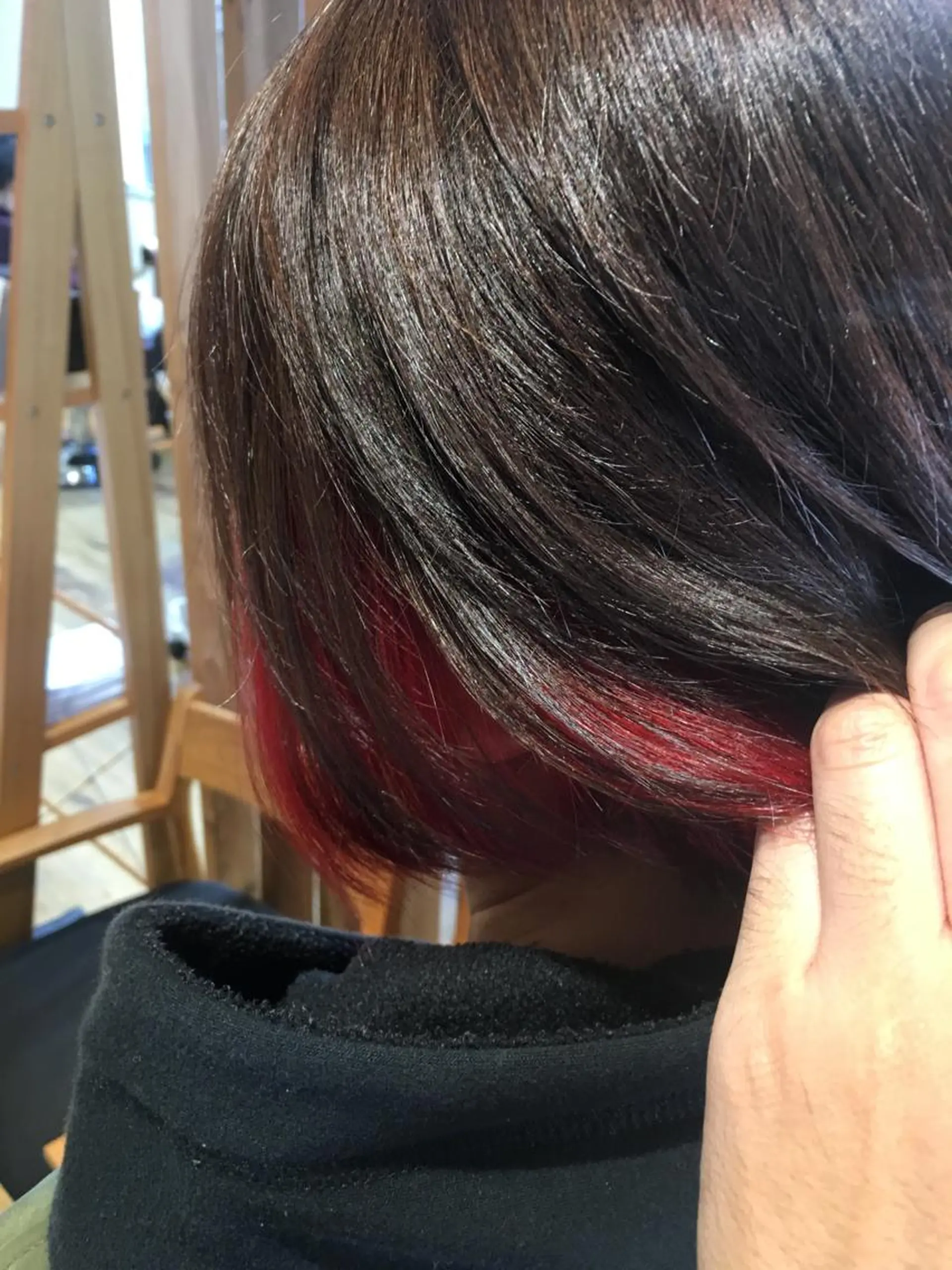 ショート カラー インナーカラー レッドカラー 鈴木 マサアキのヘアスタイル