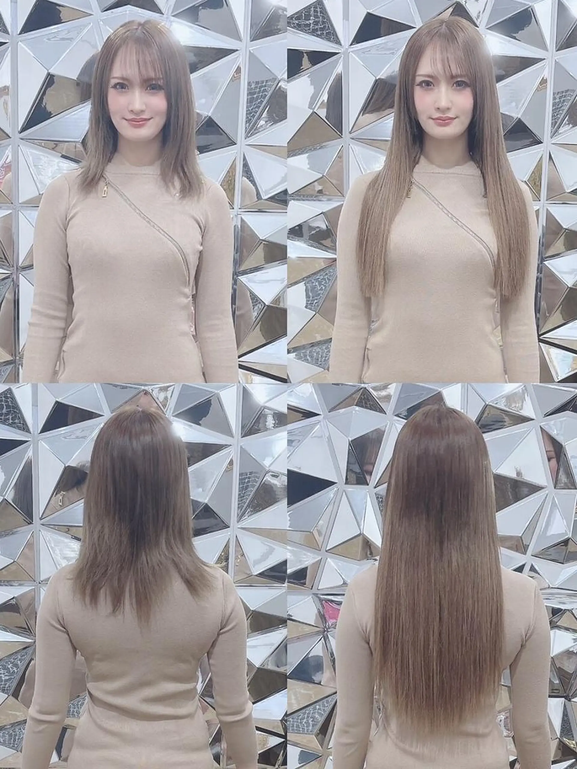 ロング カラー ヘアアレンジ シールエクステ ブリーチ ダブルカラー エクステ 韓国風ヘア LIP 大阪本店 エクステ 堀谷和孝のヘアスタイル