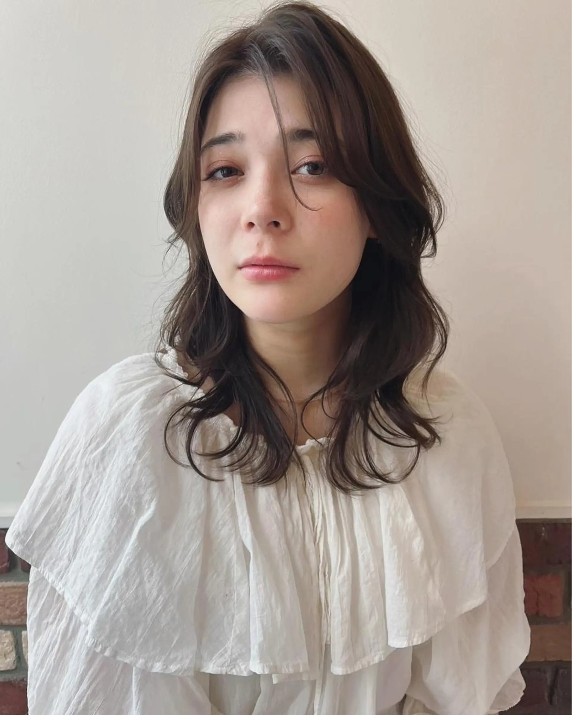 セミロング カラー 増渕 駿介のヘアスタイル