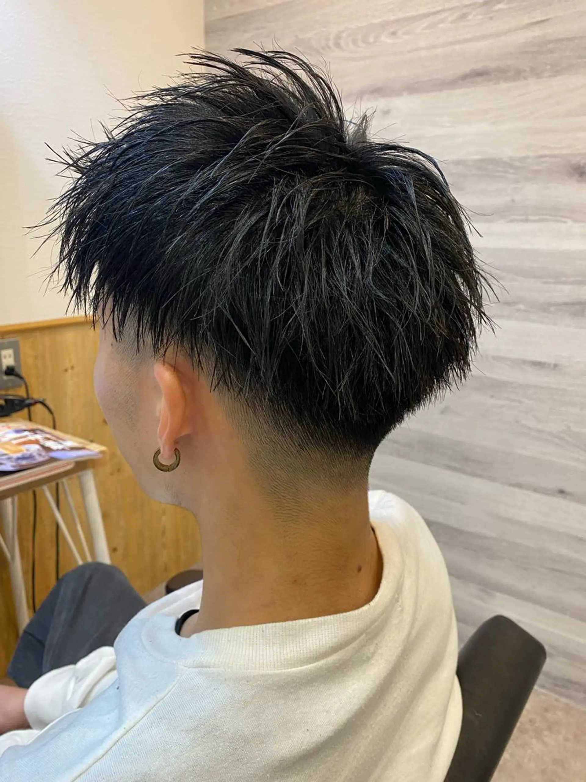 ショート メンズ フェードカット ショートヘア Agu hair lua 上越高田西店所属・佐藤祐輔 メンズパーマのヘアスタイル