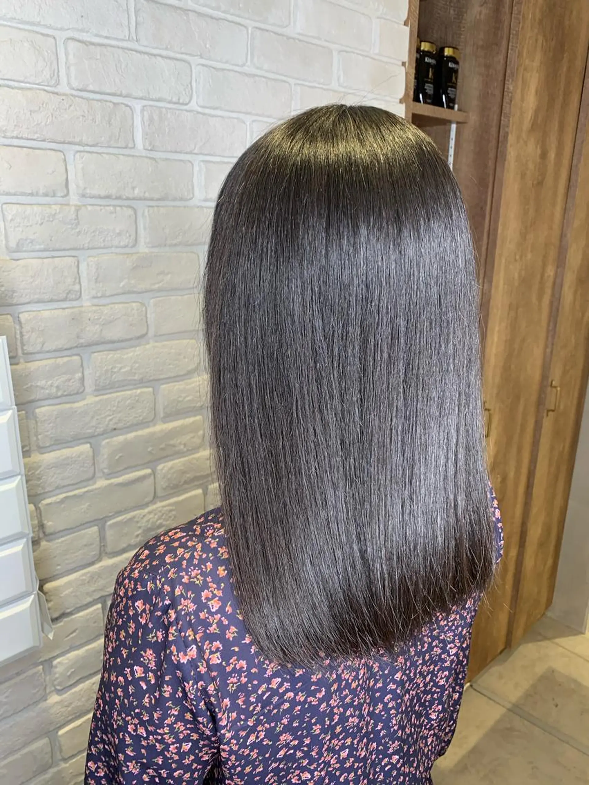 ミディアム パーマ 髪質改善/縮毛矯正 艶カラー/珠聡のヘアスタイル