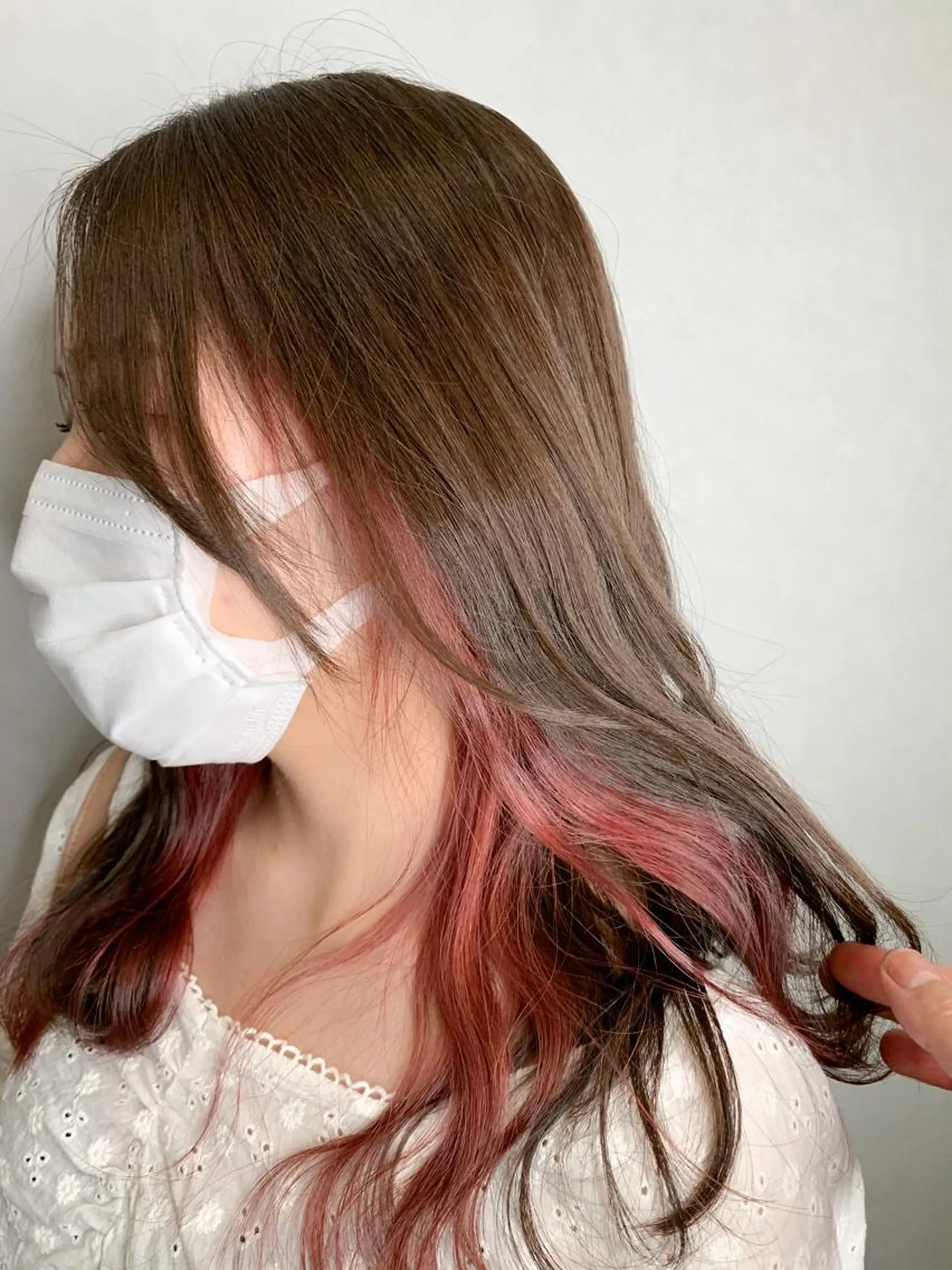 セミロング カラー ベージュカラー ピンクカラー ピンクベージュ ヘアカラー 🌈 DAIKI 🌈のヘアスタイル