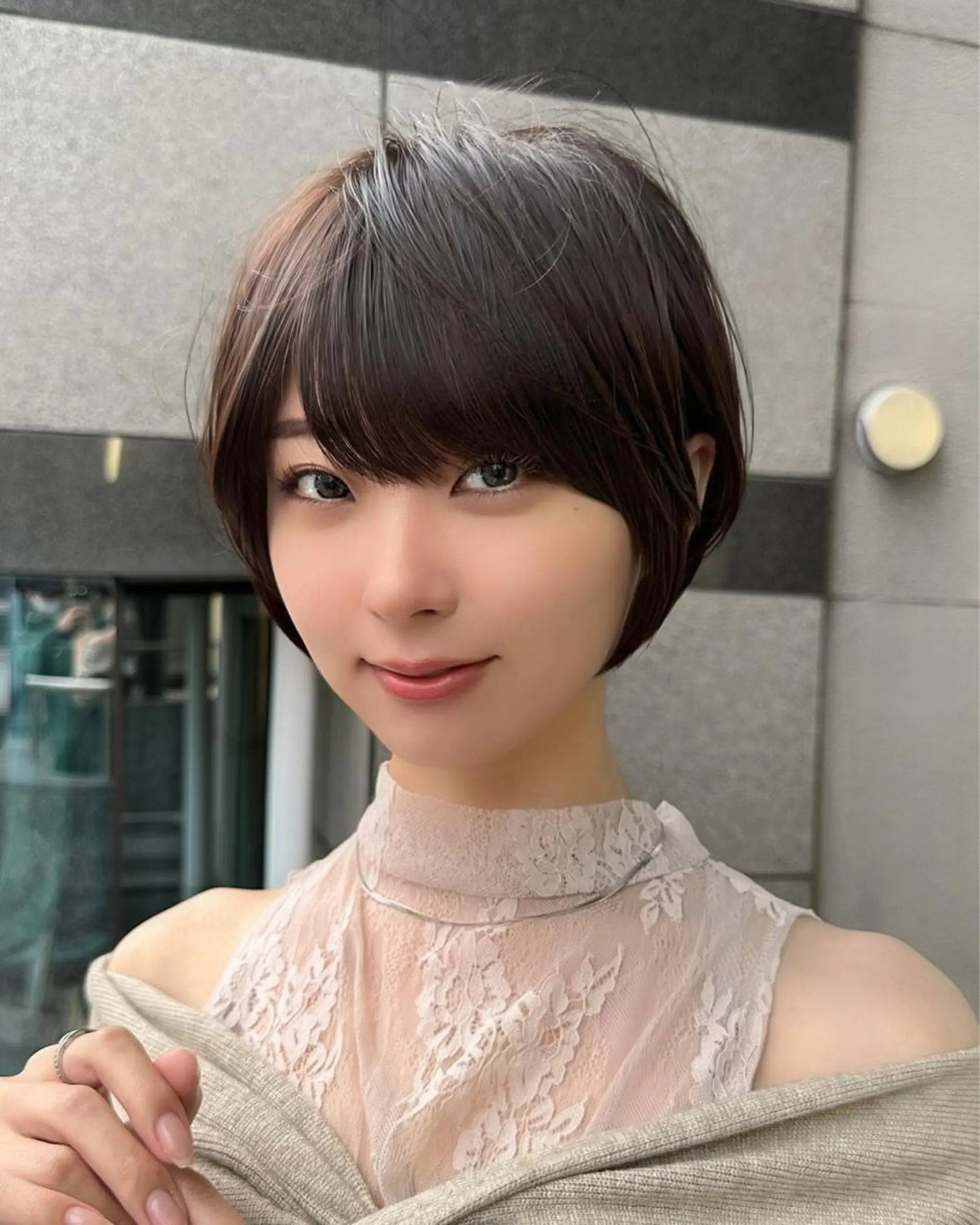 ショート カット ヘアカラー トリートメント ショートヘア くすみカラー、大場猛のヘアスタイル