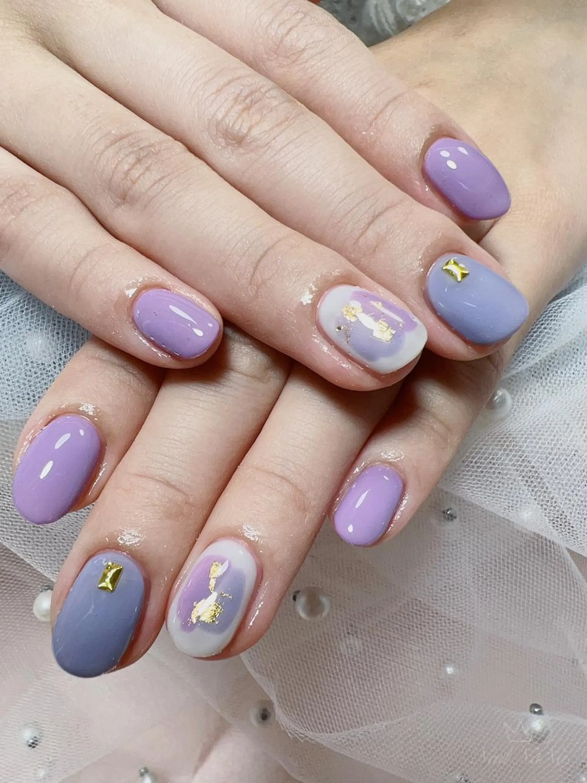 ショート カラー ネイル ハンドネイル Nail NaNaのネイルデザイン