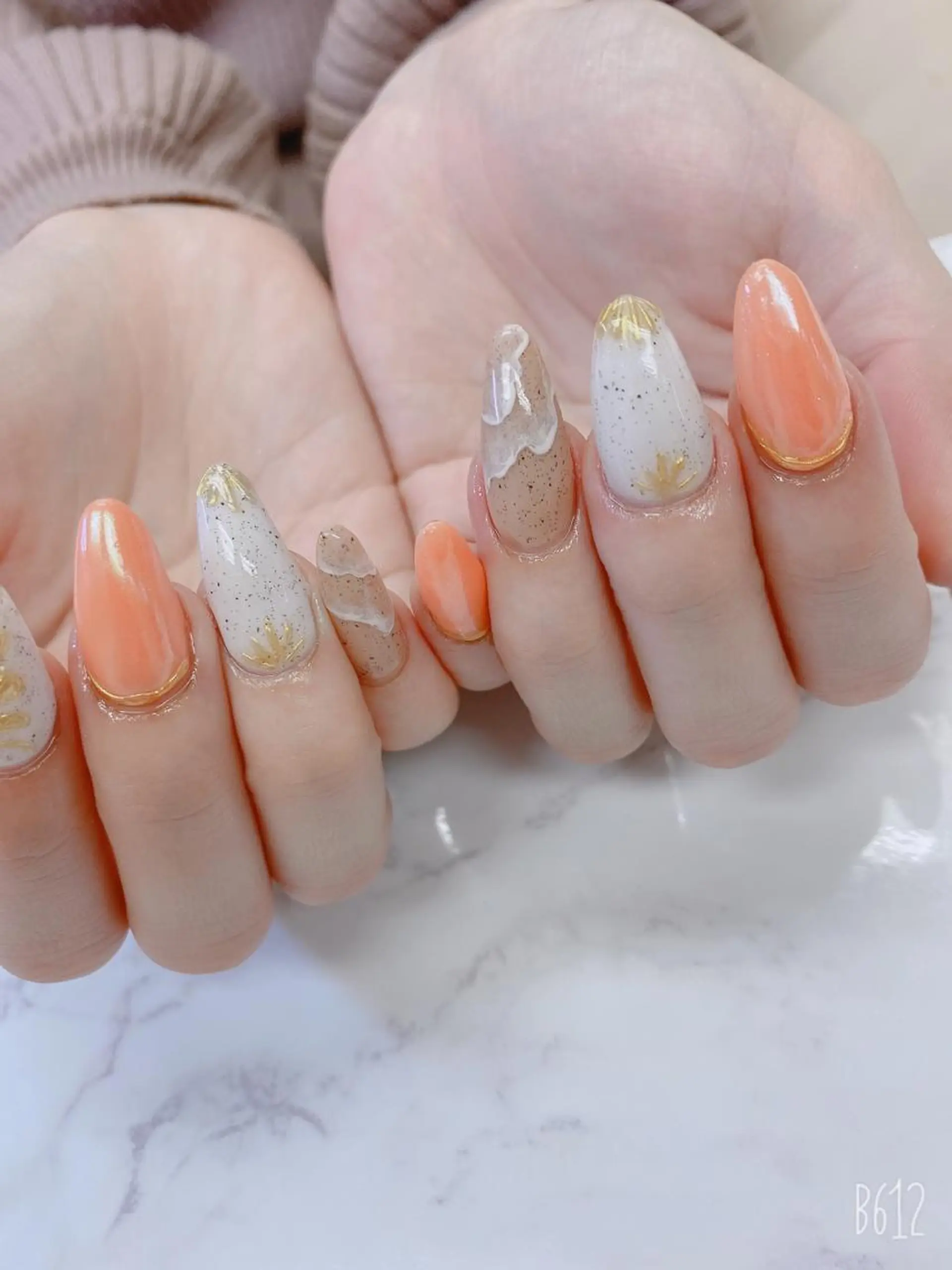 ミディアム ハンドネイル JNA認定講師🌸 RIEのネイルデザイン