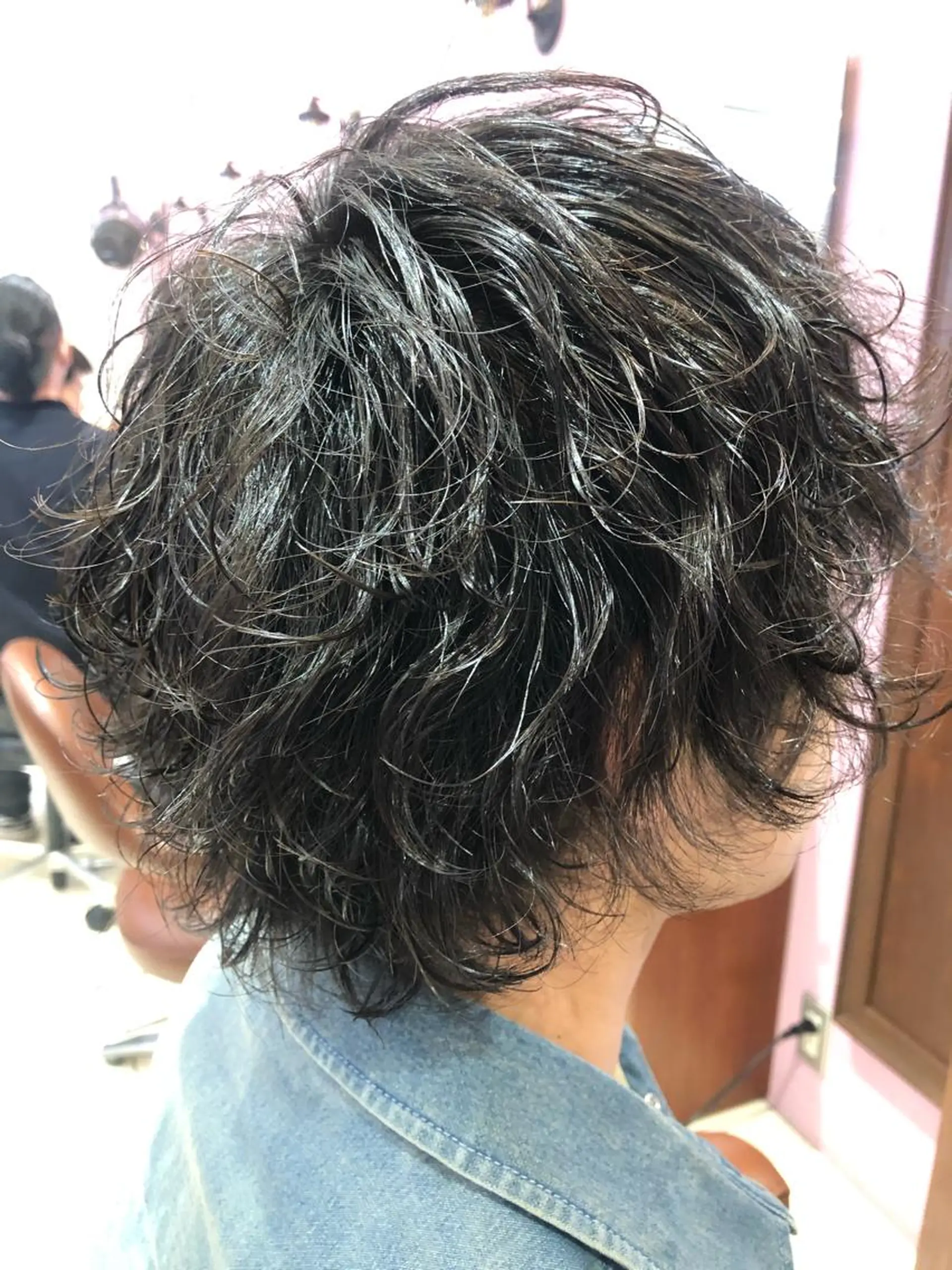 ミディアム パーマ メンズ ミディアムパーマ メンズパーマ 大阪長居🌱野見山 卓也のヘアスタイル