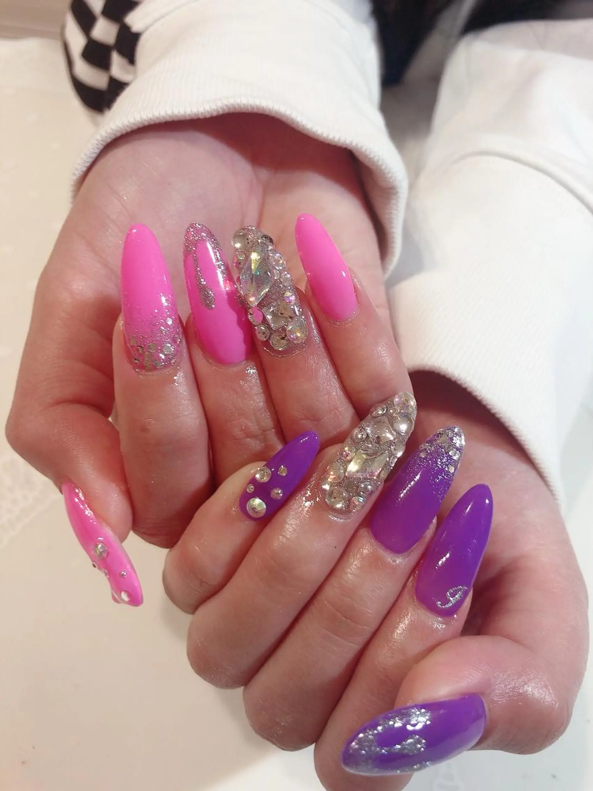 ネイル ピンク パープル ハンドネイル * haruのネイルデザイン