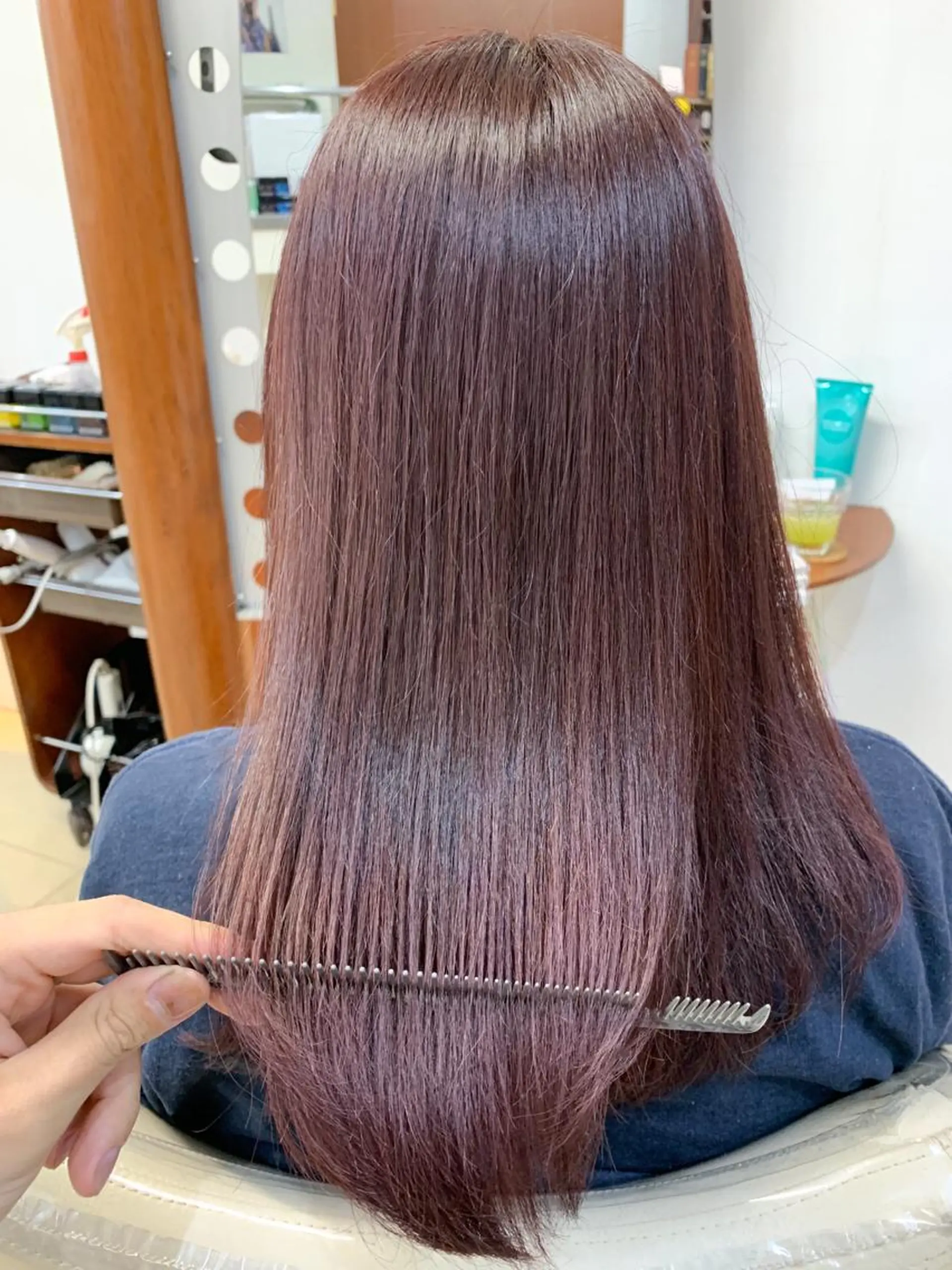 セミロング カラー 縮毛矯正/髪質改善 /韓国風　山川春輝のヘアスタイル