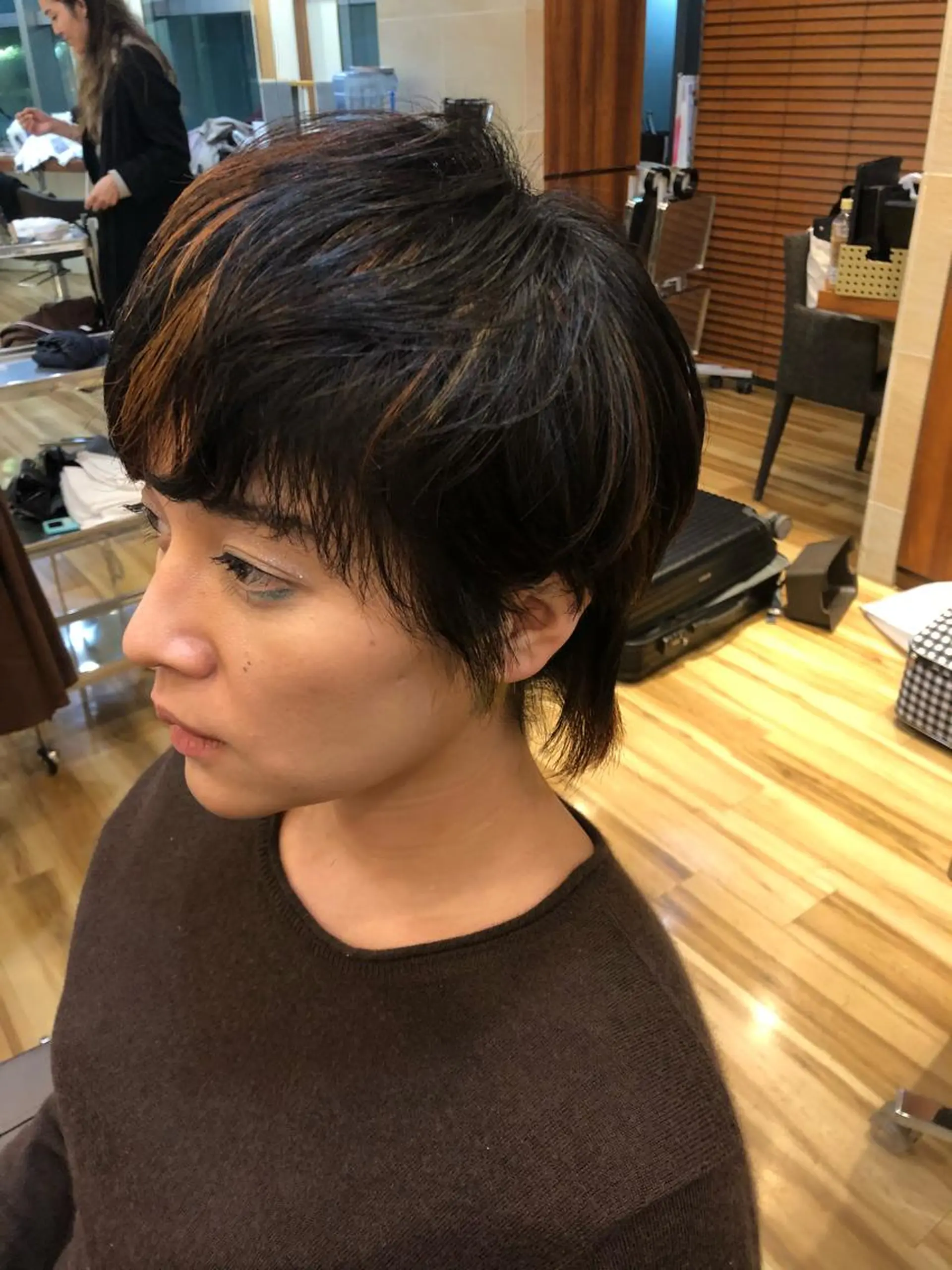 ショート カラー パーマ kawabe maikoのヘアスタイル