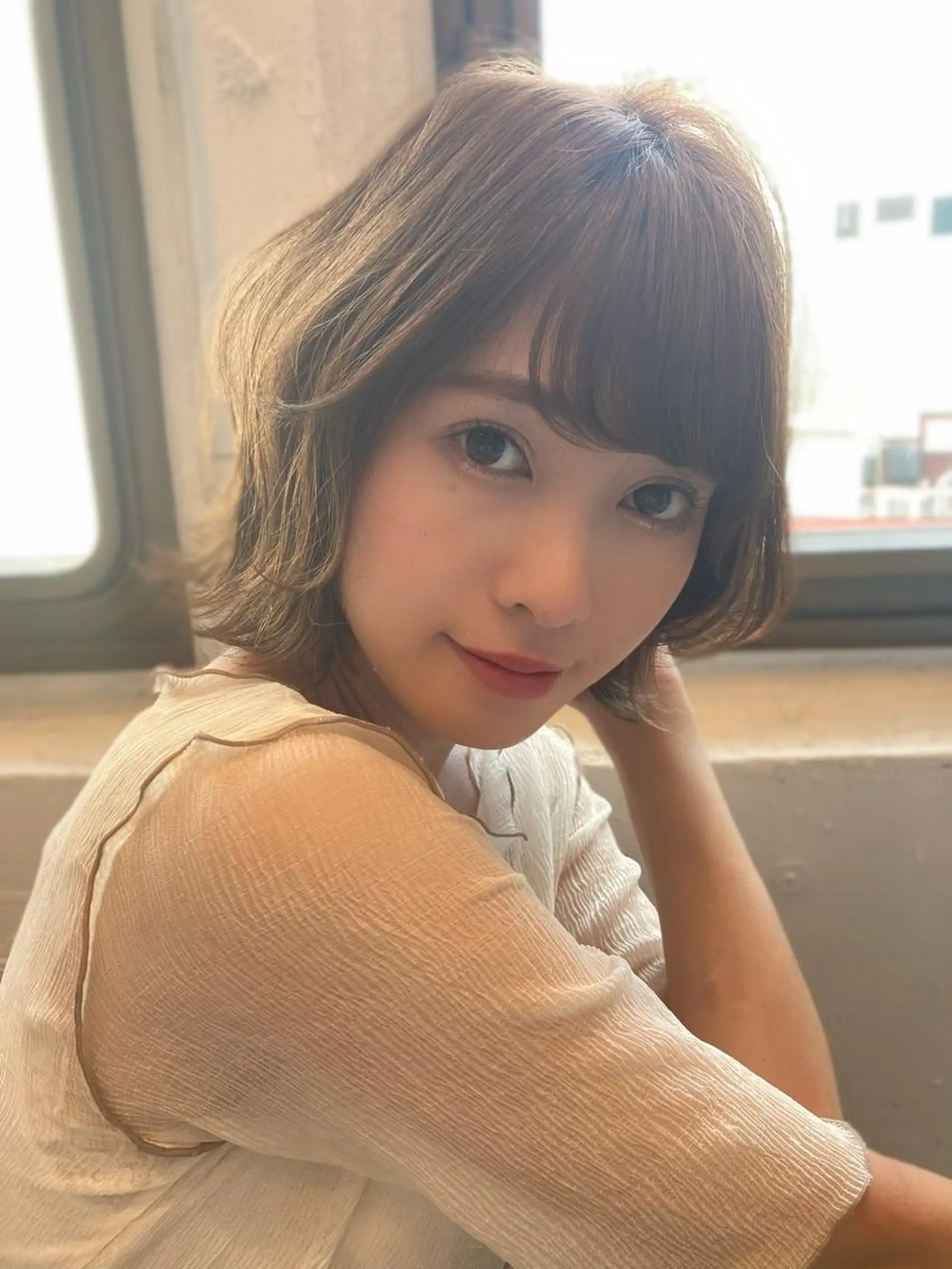 ショート カラー ボブ Loom .by Sea  ルームバイシー所属・レイヤー/前髪/ 韓国/CHIHIROのヘアスタイル