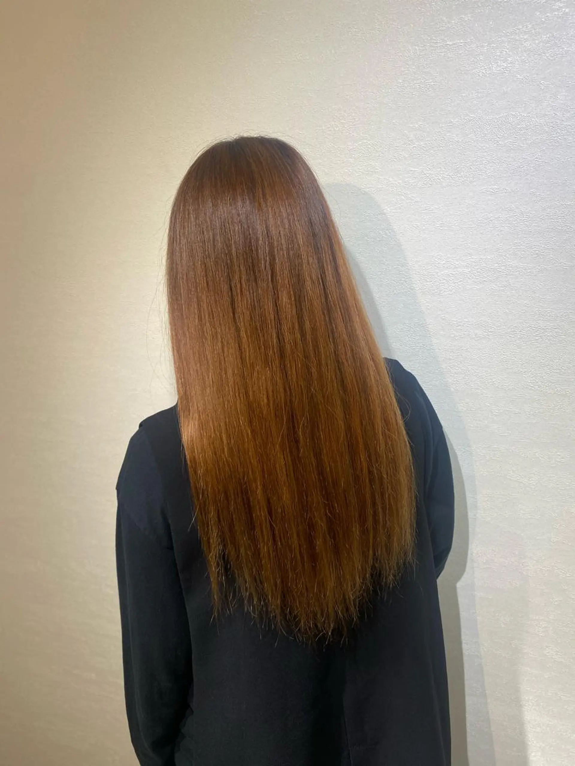 カラー オレンジ ヘアカラー 縮毛矯正とレイヤー /杉村凜汰郎のヘアスタイル