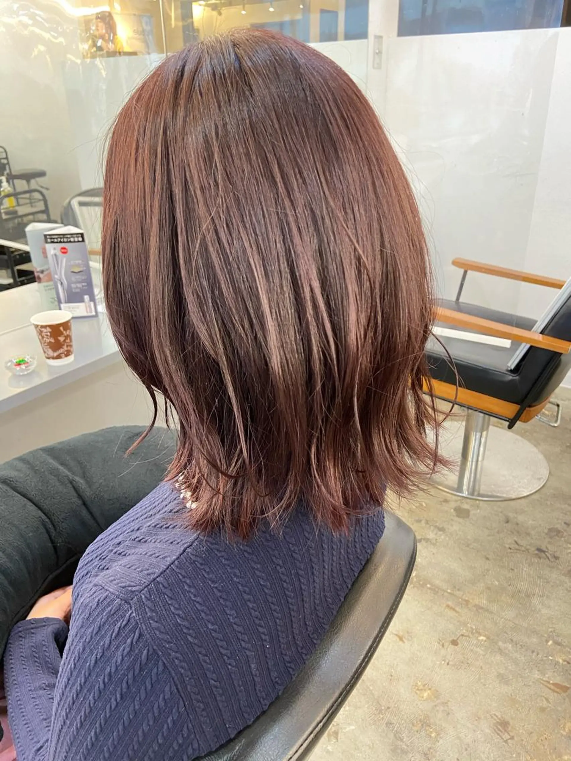 ミディアム カラー ベージュカラー ブリーチ ラベンダーカラー ラベンダーベージュ La Bonheur hair etoile所属・SAITO YUTAのヘアスタイル