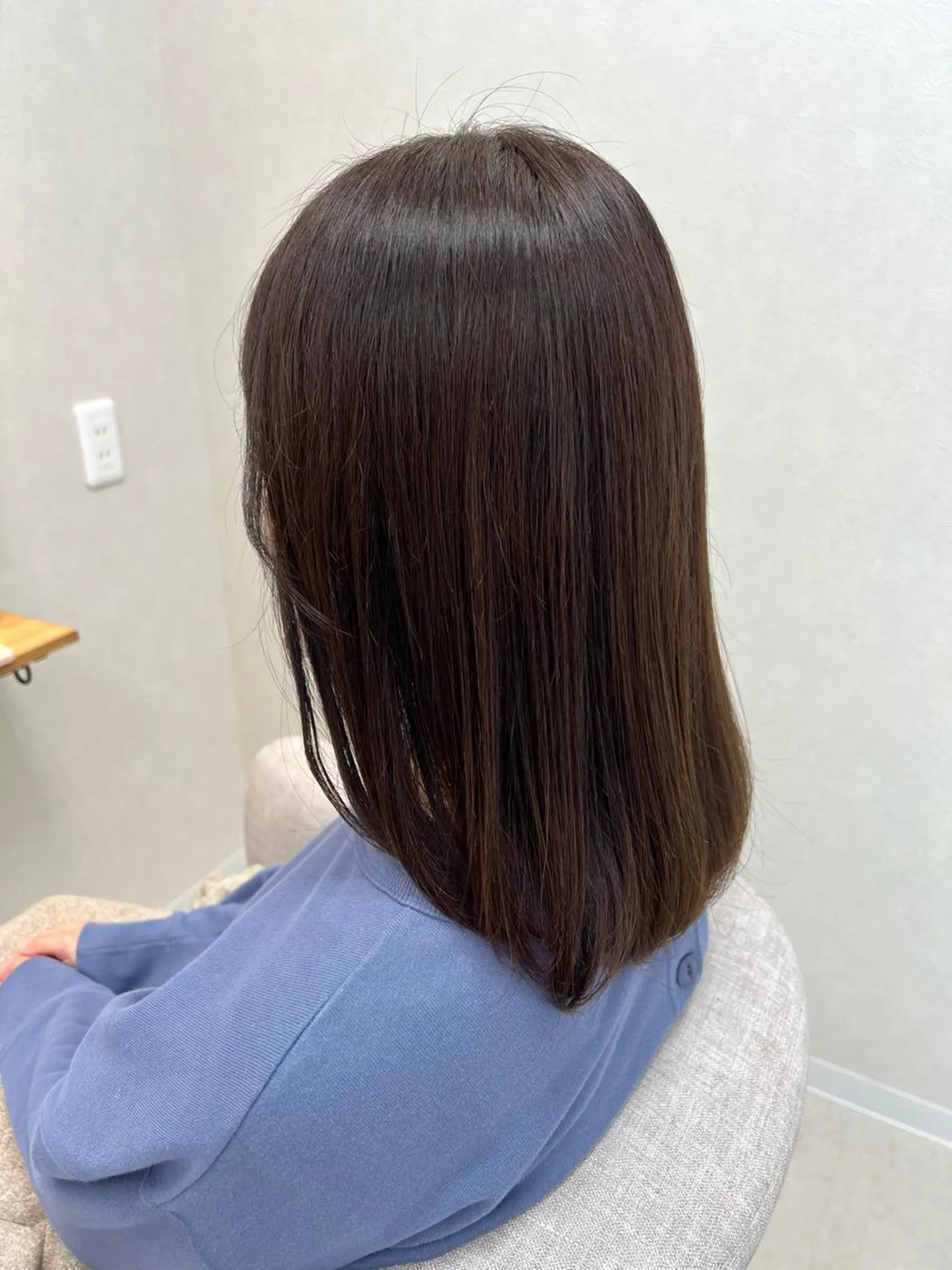 ミディアム 縮毛矯正 カット 縮毛矯正 トリートメント ショート/白髪ぼかし 君和田若菜のヘアスタイル