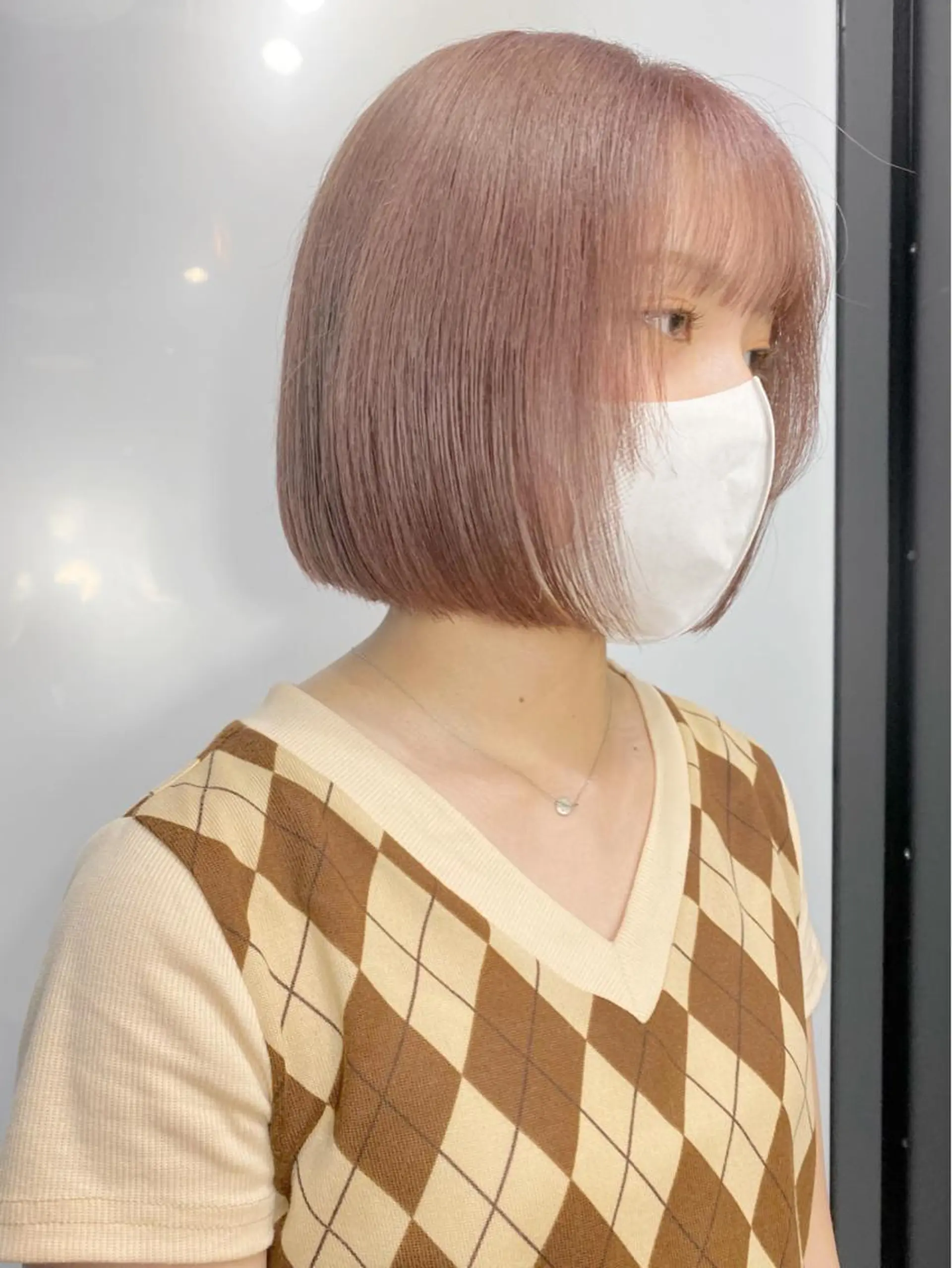 ミディアム カラー ボブ Piaコータロー ハイトーン&‪ボブのヘアスタイル