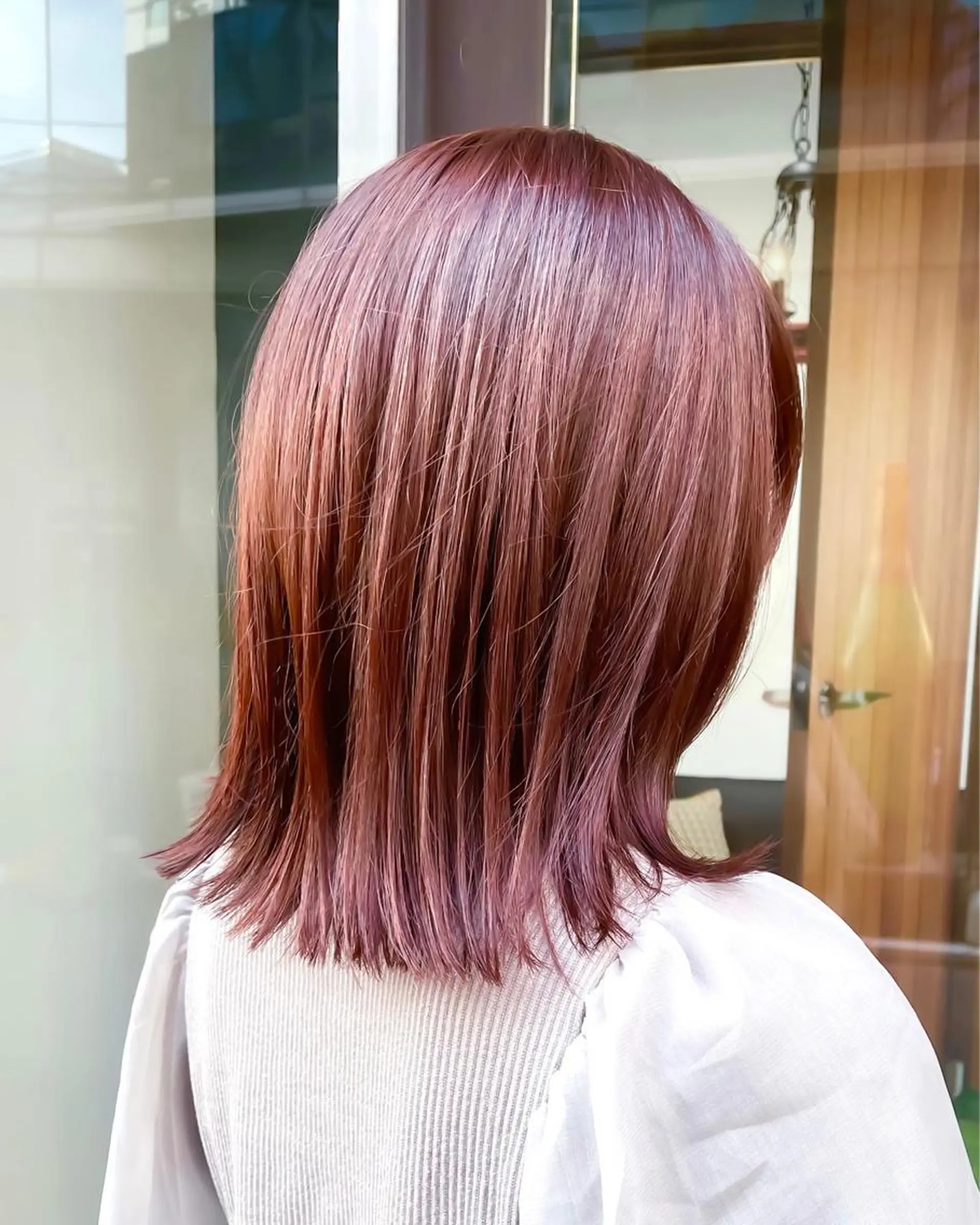 ミディアム ピンクブラウン 髪質改善 ヨシンモリ トリートメント カット ヘアカラー トリートメント allure所属・表参道Allure 大塚ちはなのヘアスタイル