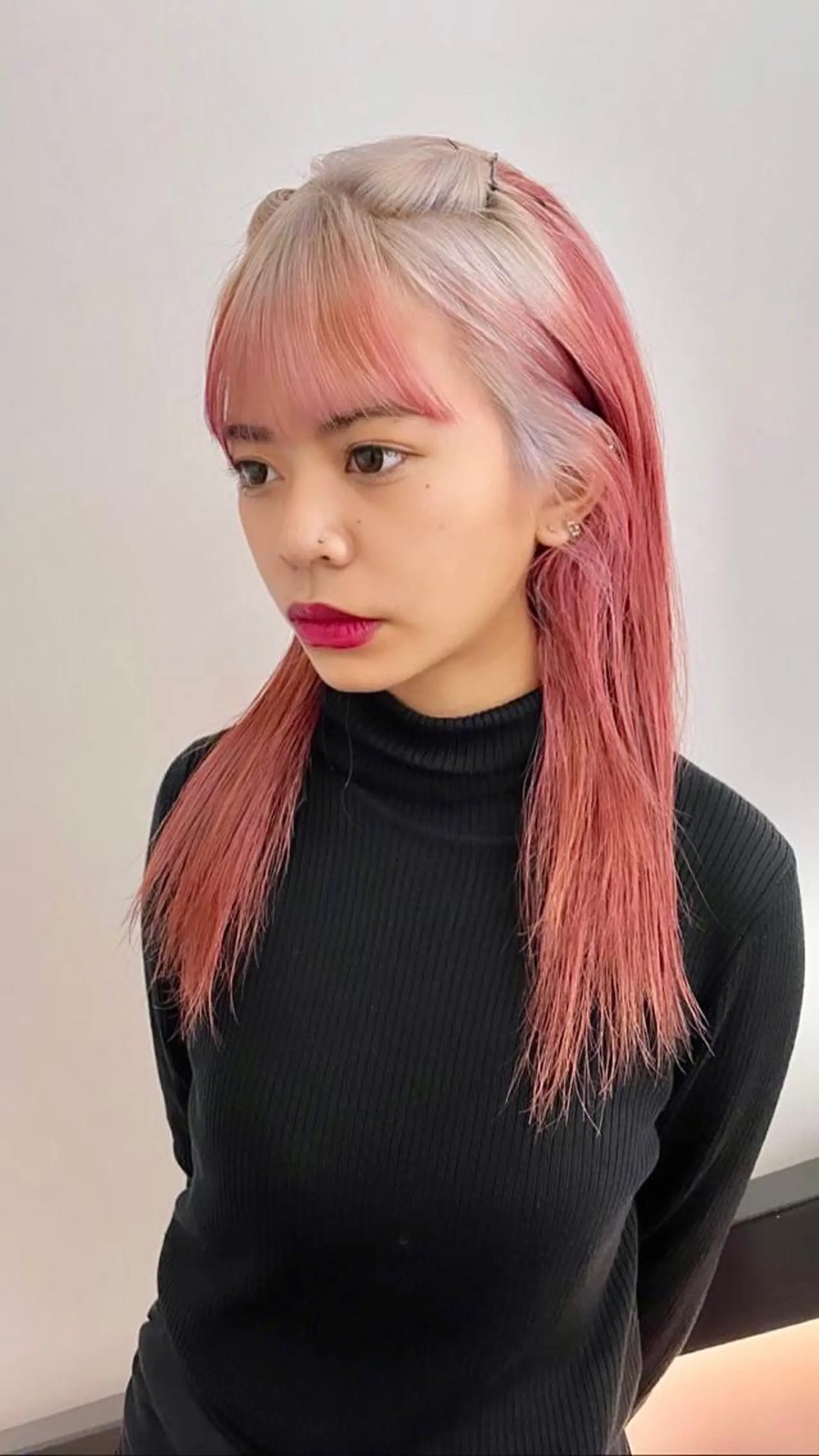 ロング カラー ヘアカラー メンズパーマ/ メッシュ📍ﾕﾘのヘアスタイル