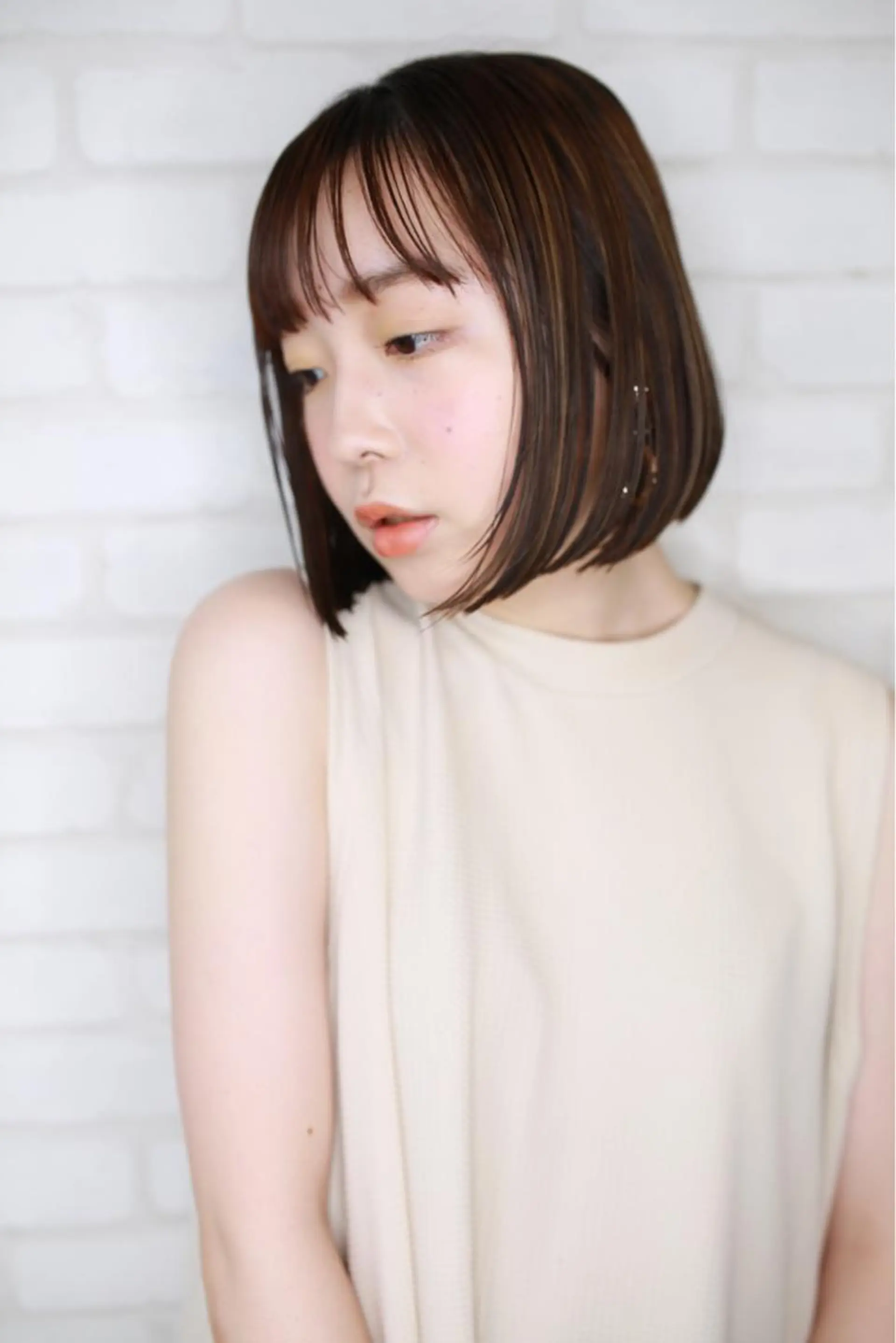 ミディアム カラー パーマ ヘアアレンジ メンズ キッズ ネイル マツエク・マツパ カット 縮毛矯正 トリートメント premier modelsのヘアスタイル