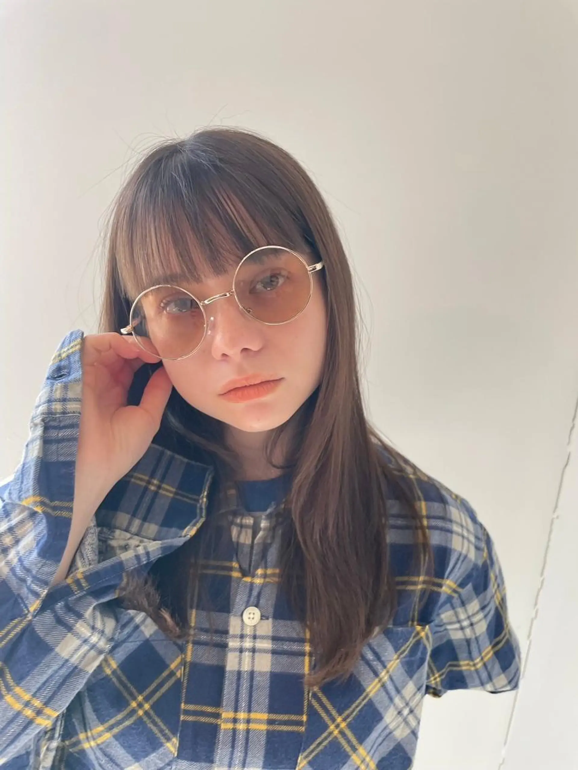 ミディアム パーマ カラー ショートボブ ミディアムパーマ アディクシーカラー ブリーチ ケアブリーチ ヘアカラー トリートメント CEINE PATHのヘアスタイル