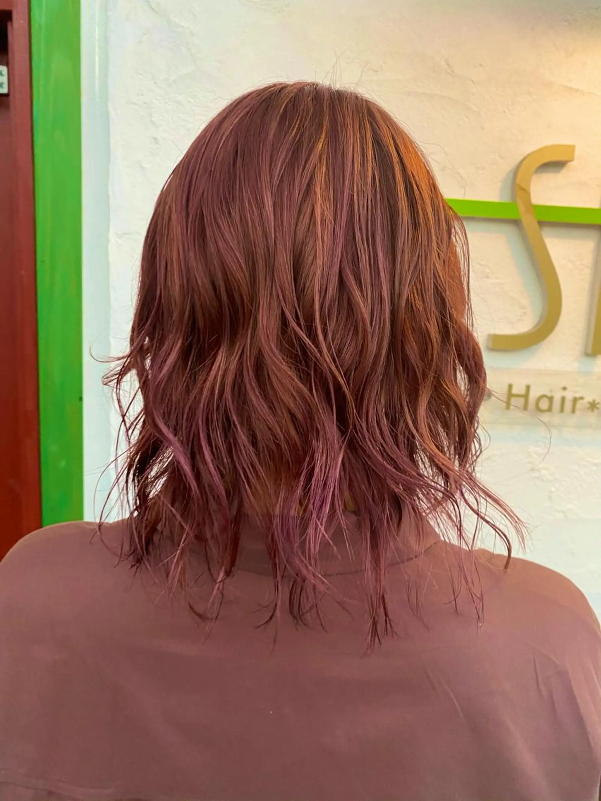 ミディアム カラー ヘアアレンジ Design Color🐰アユミのヘアスタイル