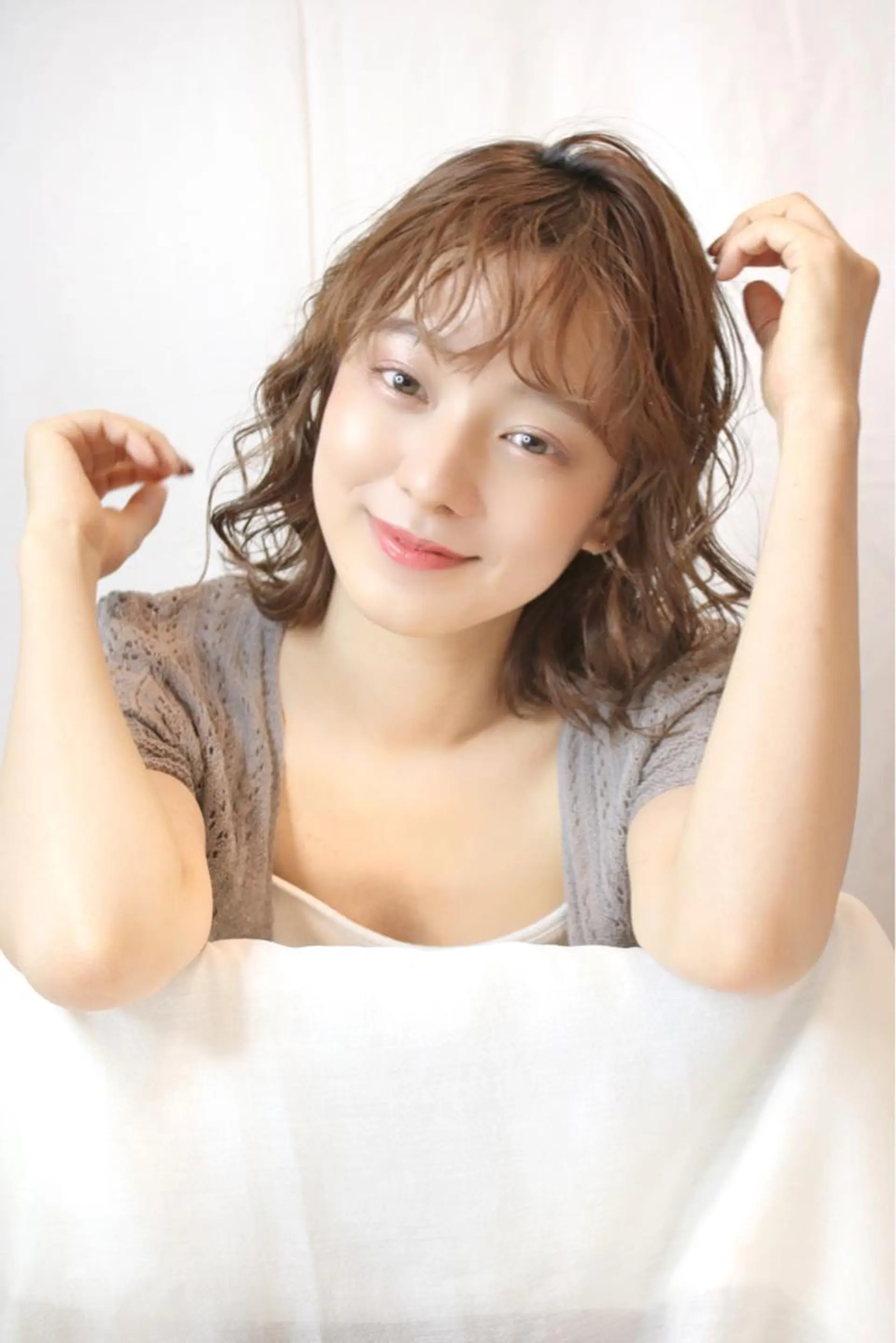 ミディアム パーマ Elle✂︎ Riinaのヘアスタイル