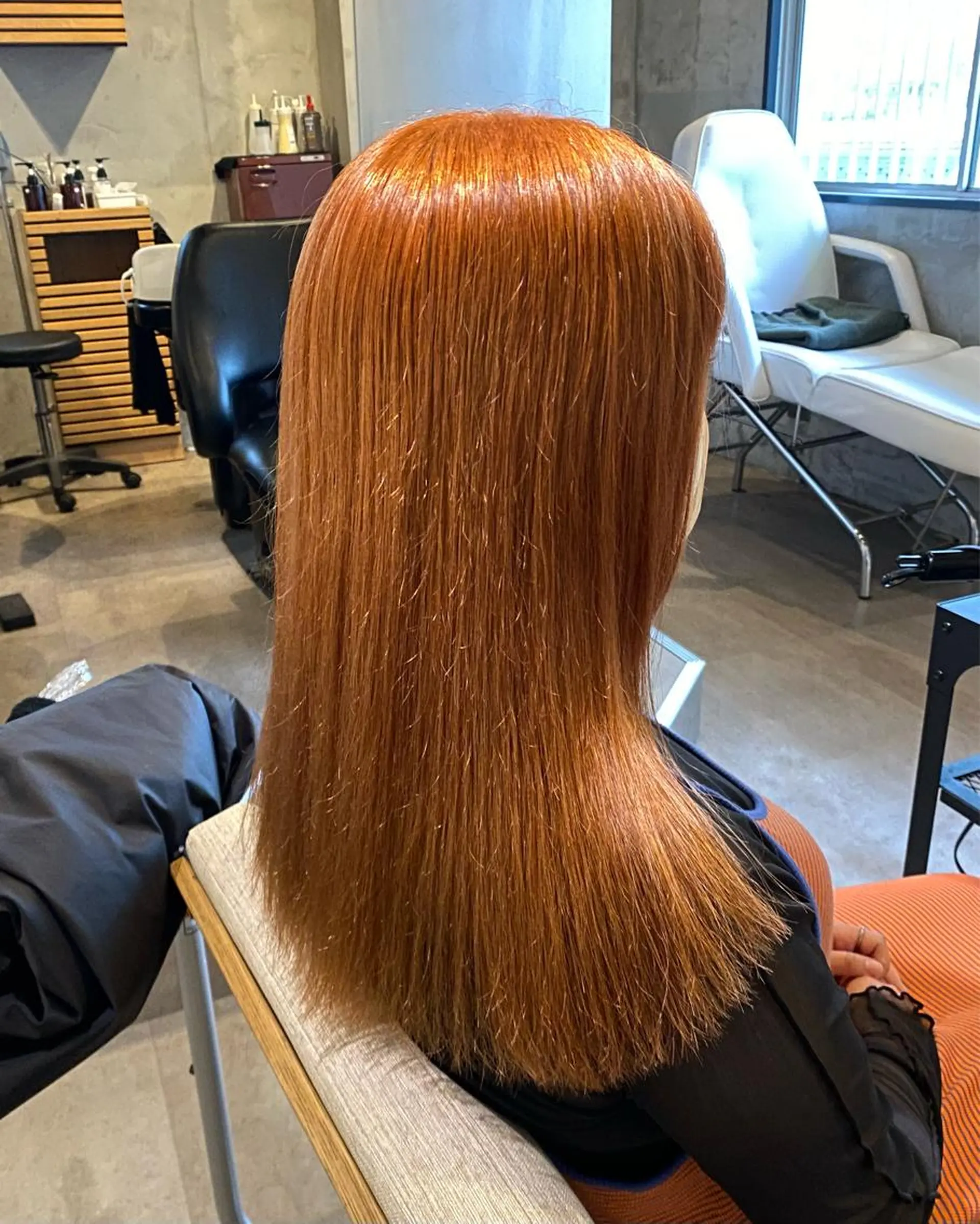 ロング カラー ハイトーンカラー ハイトーンオレンジ オレンジ カット ヘアカラー 【＆ koenji】 yuka🪽🫧のヘアスタイル