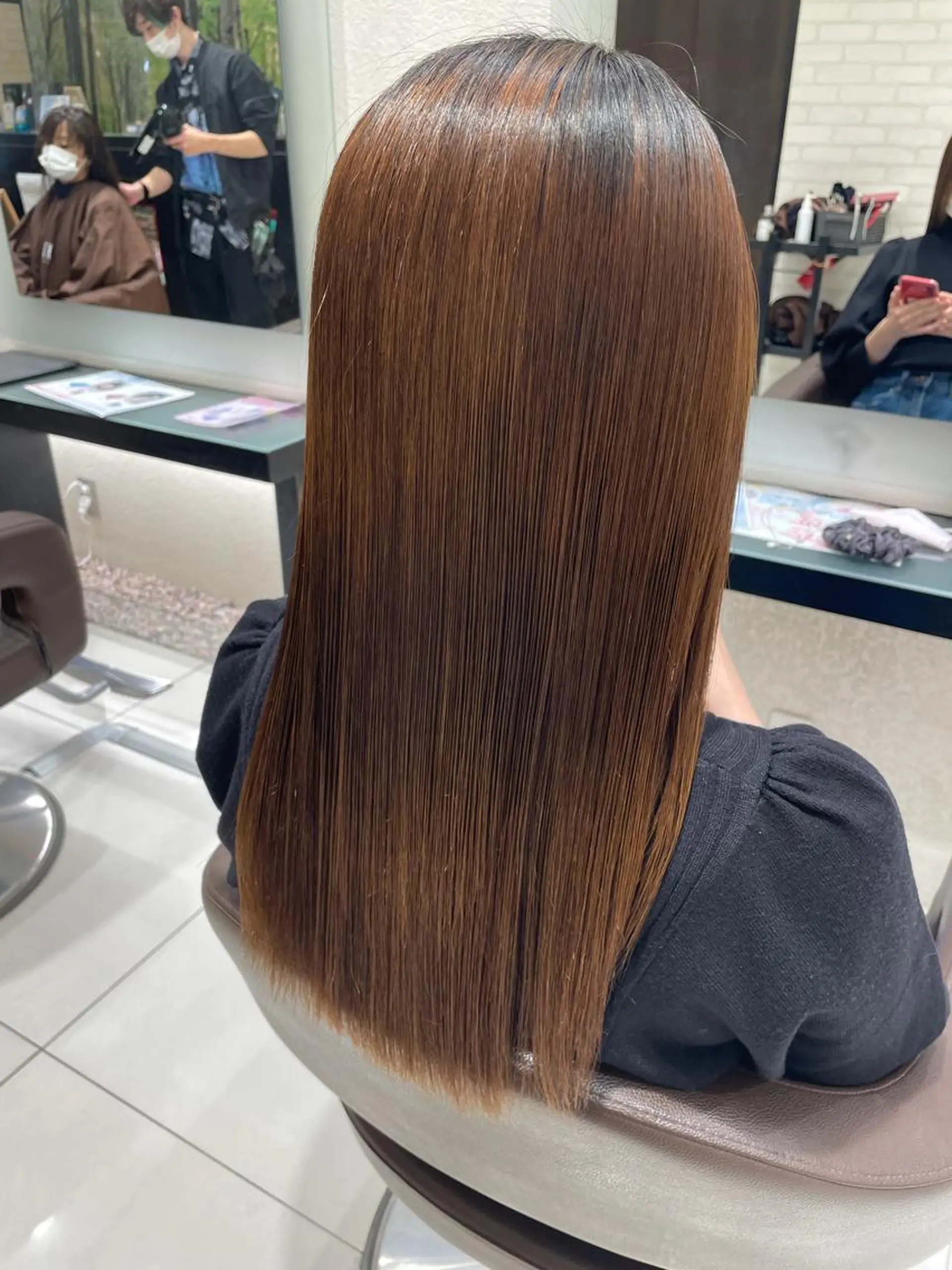 ロング 縮毛矯正 トリートメント EARTH 山﨑龍馬のヘアスタイル