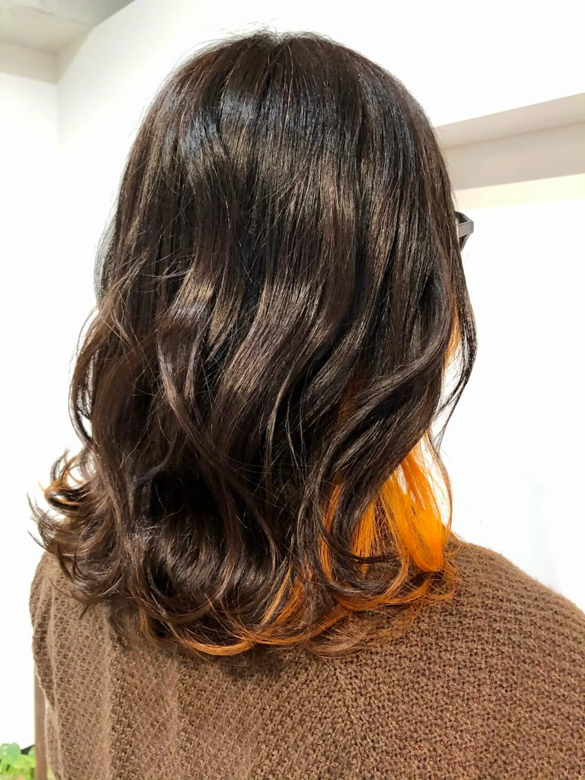 ミディアム カラー カット ヘアカラー トリートメント 青野 文香のヘアスタイル