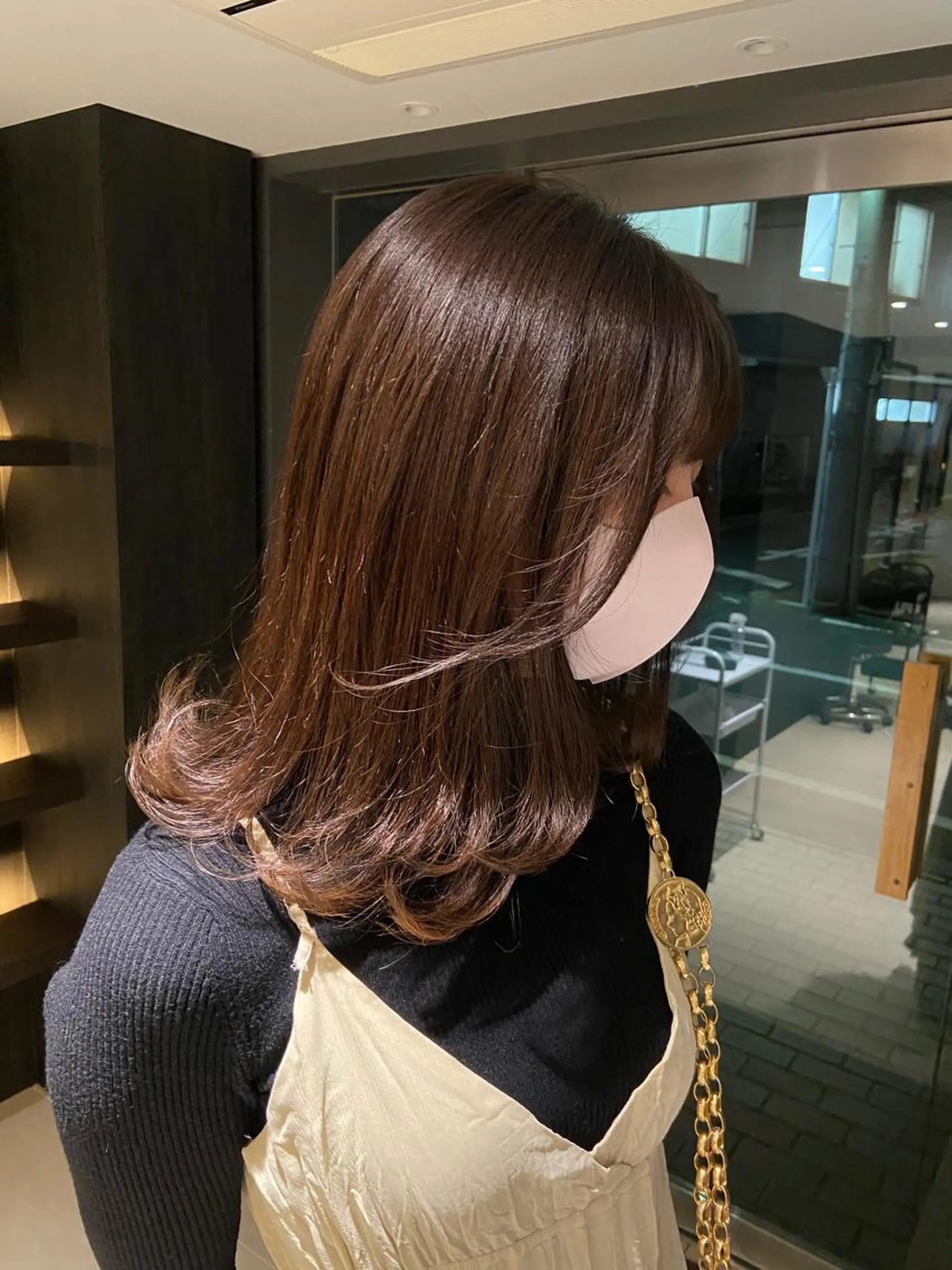 セミロング カラー ブラウンカラー ショコラブラウン 韓国風ヘア natsumi / N°ariaのヘアスタイル