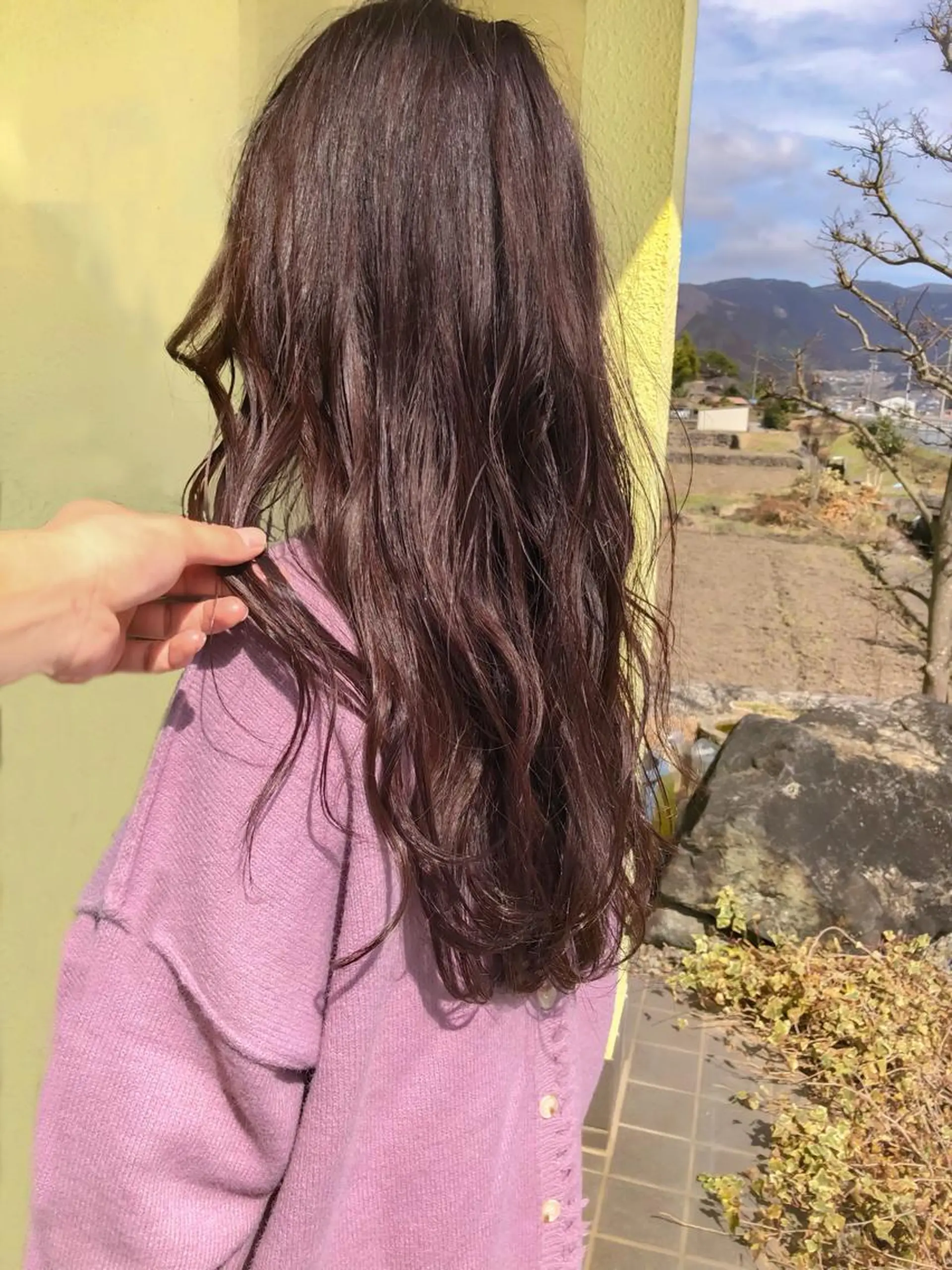 ロング カラー ピンクカラー バイオレットカラー ヘアカラー wカラー 指名No1かけるのヘアスタイル