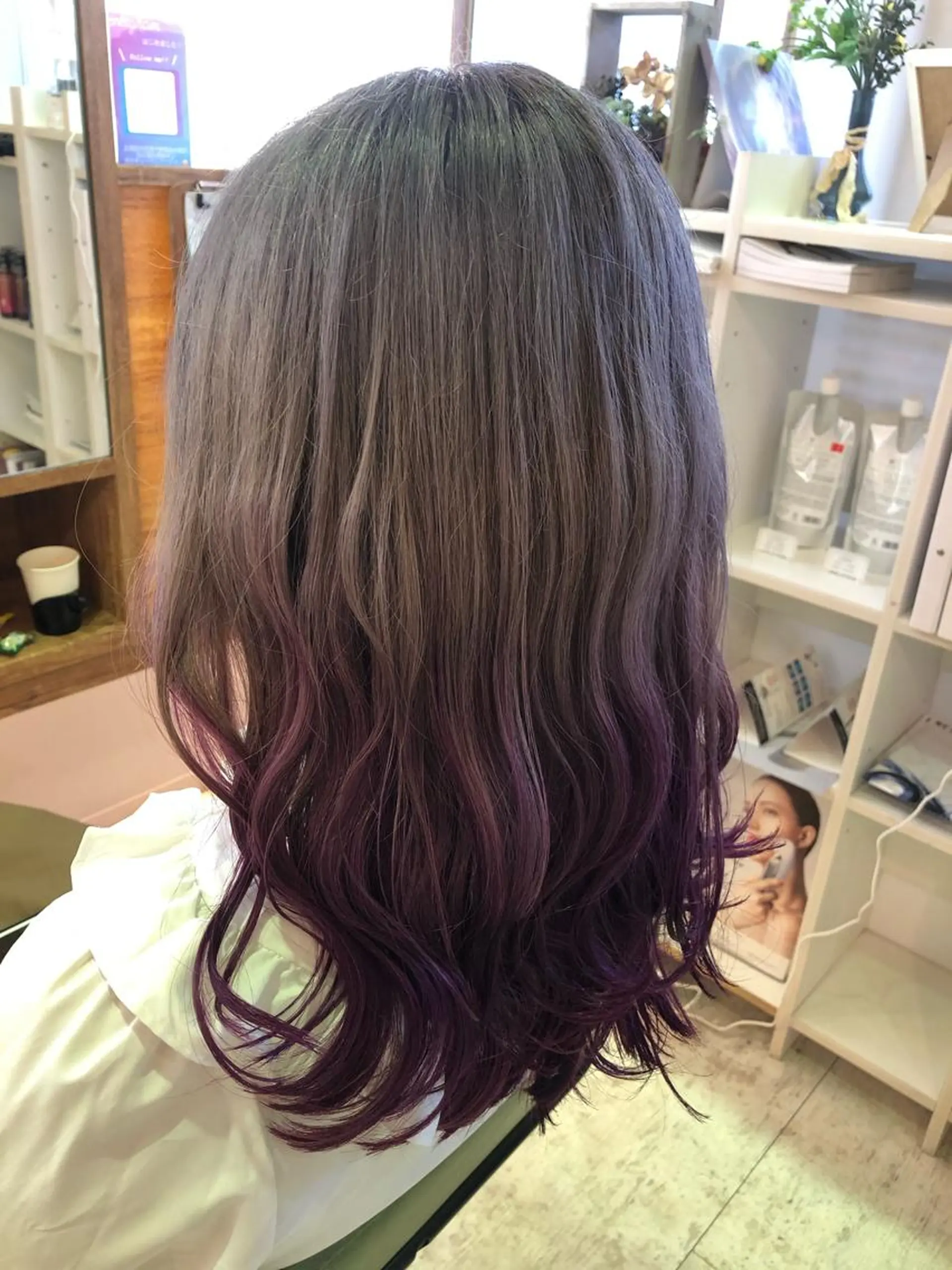 ロング カラー ブリーチ グラデーションカラー バイオレットカラー 💐宮坂 歩💐のヘアスタイル