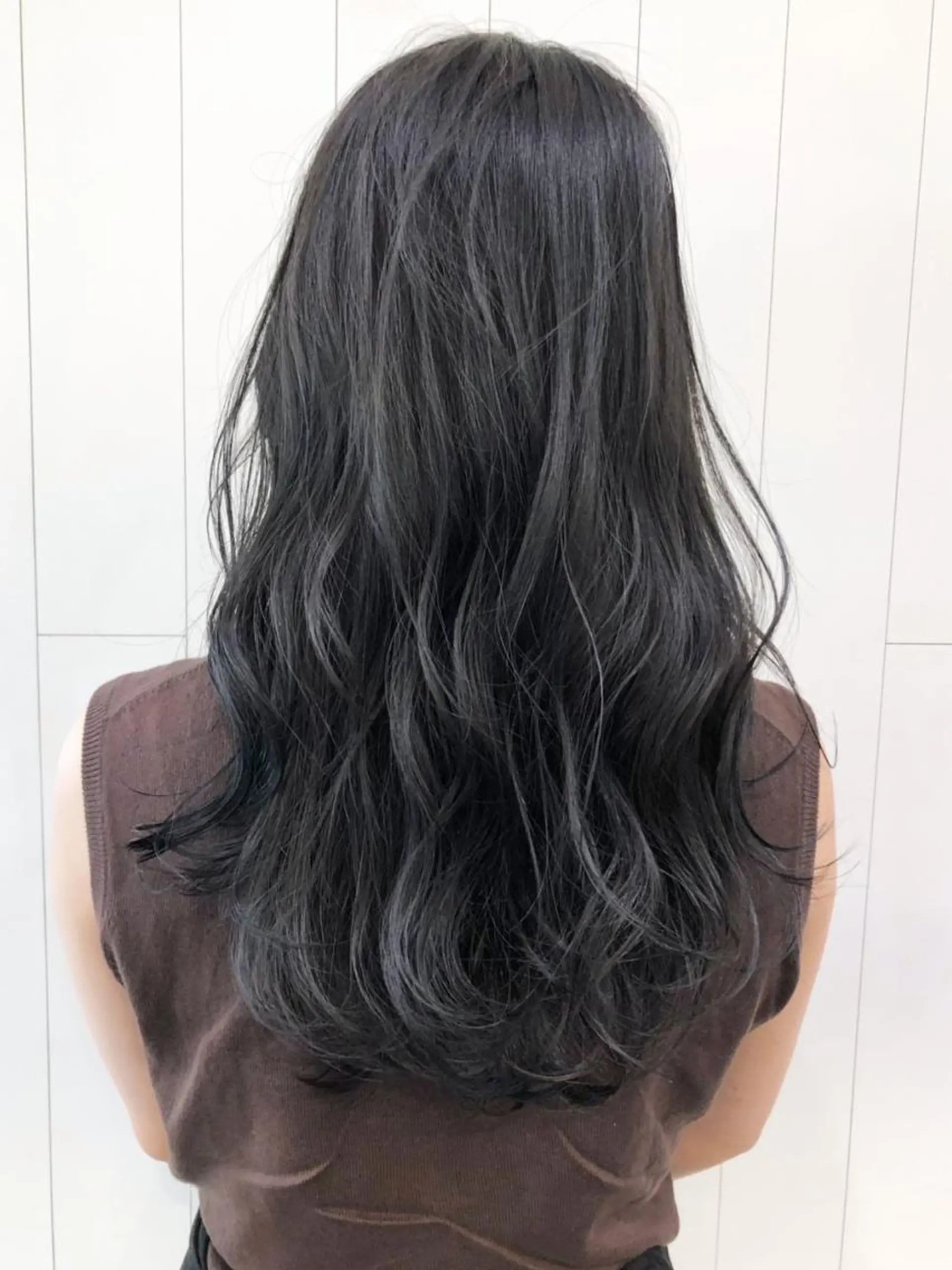 ロング カラー パーマ ヘアアレンジ 黒髪 ITbyALBUM 中野店のヘアスタイル