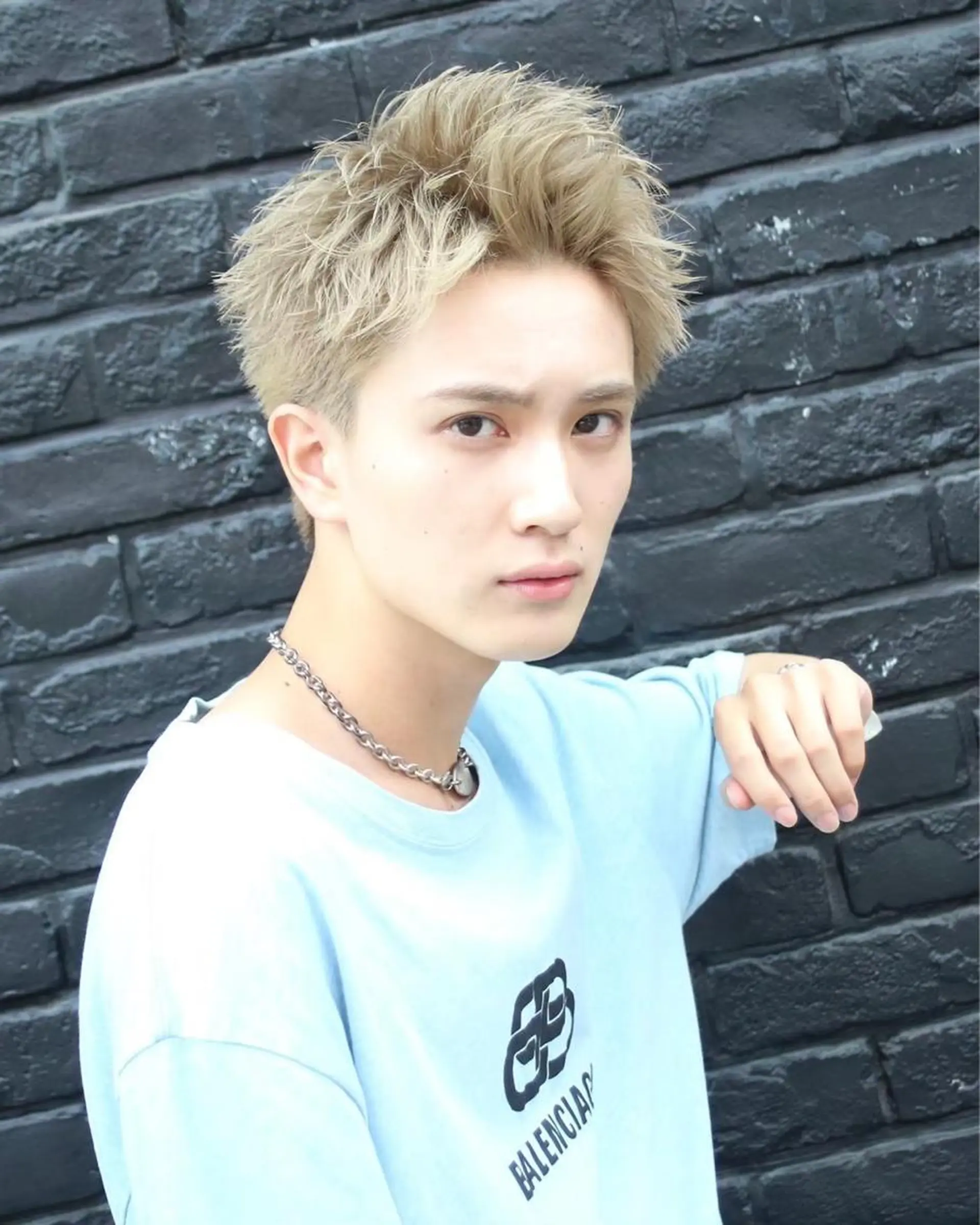 ショート カラー パーマ ヘアアレンジ メンズ キッズ ネイル マツエク・マツパ アイブロウ ショートボブ メンズバレイヤージュ メンズブリーチ メンズハイライト メンズハイトーン PERCUT大阪堀江店所属・メンズヘアのカリスマ 北地　空のヘアスタイル