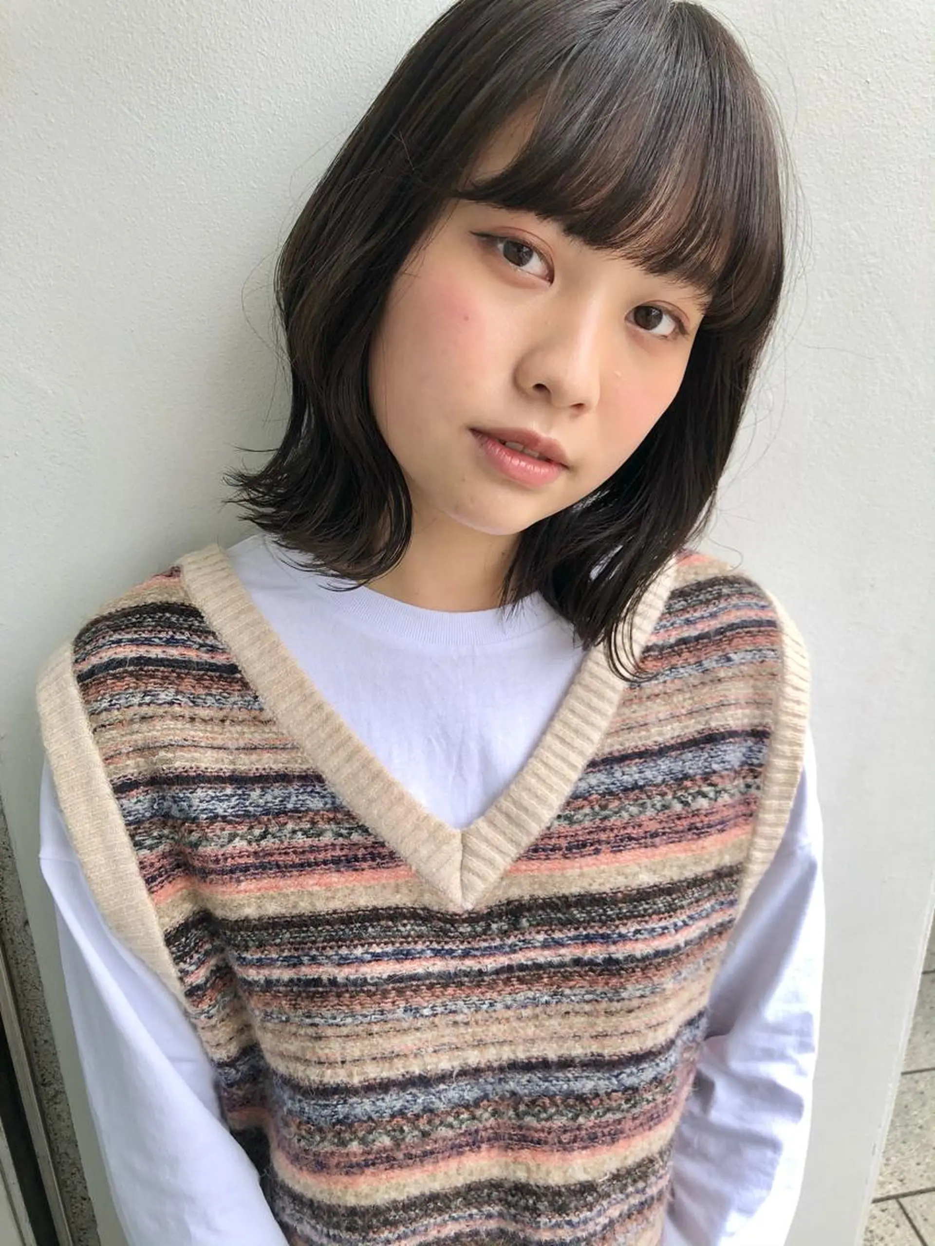 ミディアム ヨシンモリ 韓国風ヘア ヘアカラー トリートメント ZOA classic hair所属・東 みのりのヘアスタイル