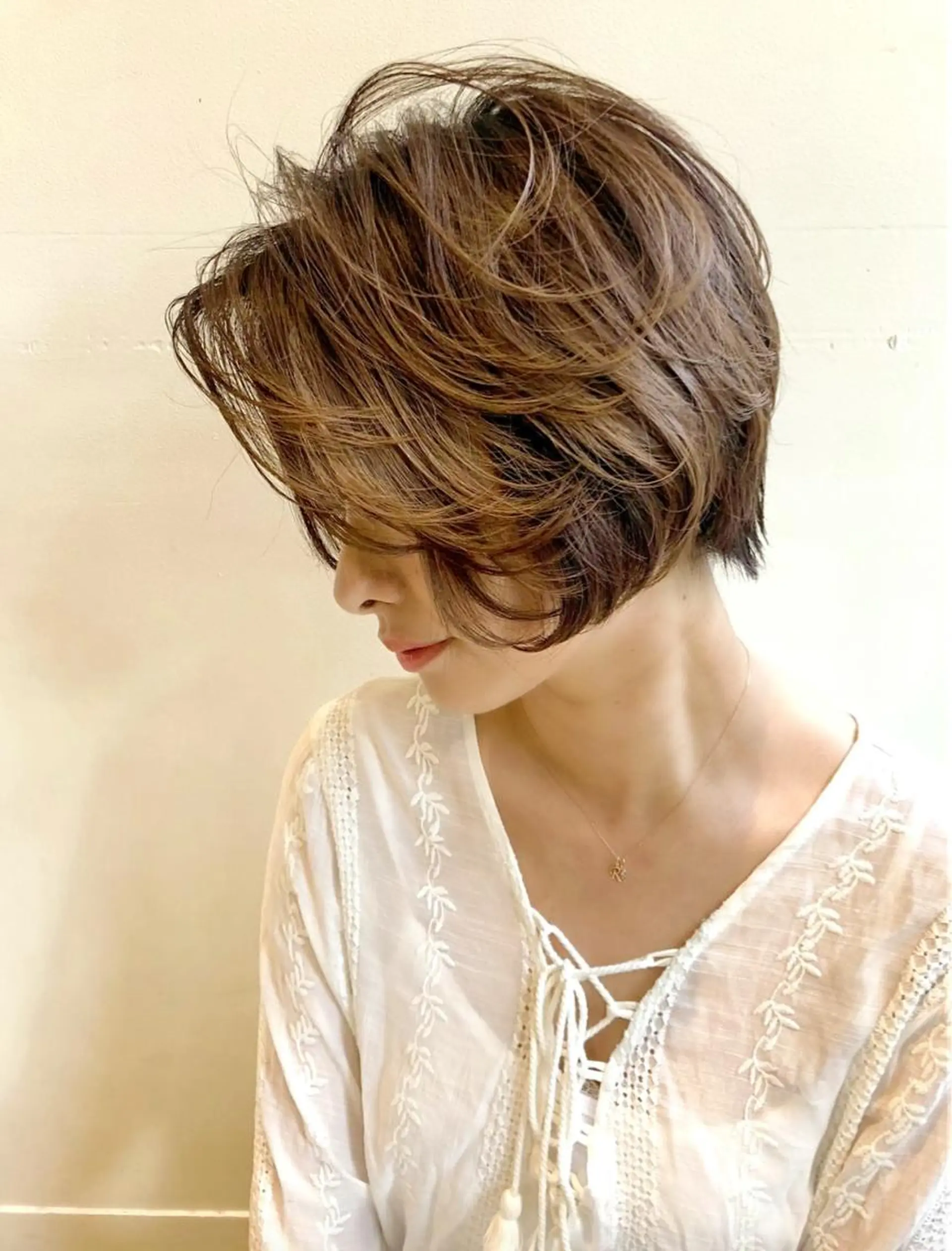 ショート カラー パーマ HEADS ex所属・HEADS ex市川 ママ美容師ARISAのヘアスタイル