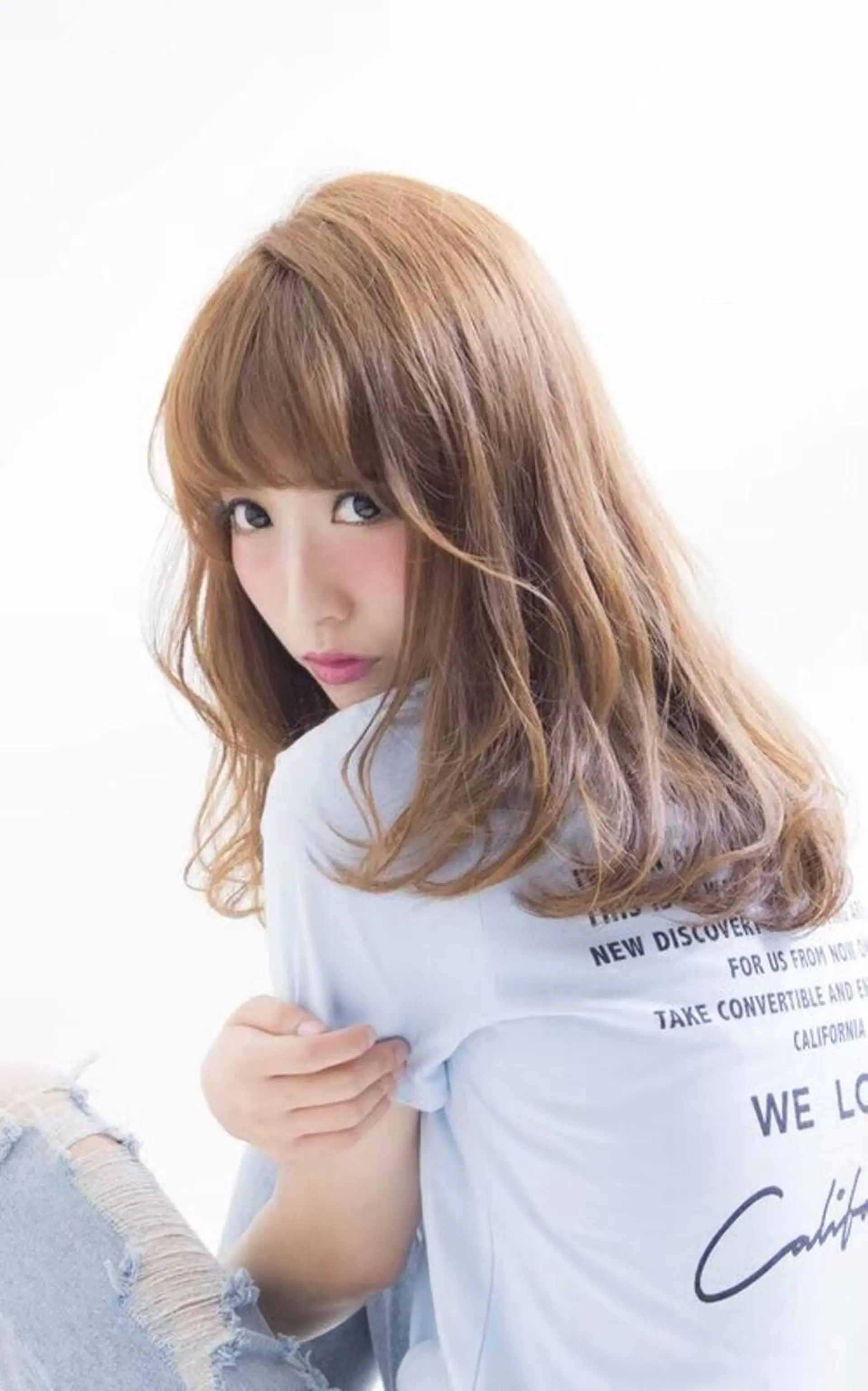 セミロング 大久保 結加のヘアスタイル