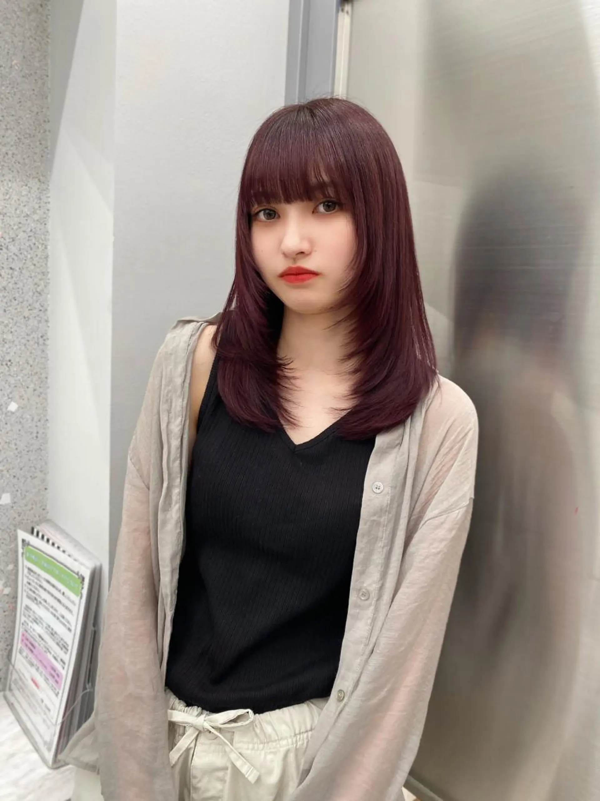 ロング カット ヘアカラー トリートメント 京都レイヤーカット/ 縮毛矯正/羽柴りくのヘアスタイル