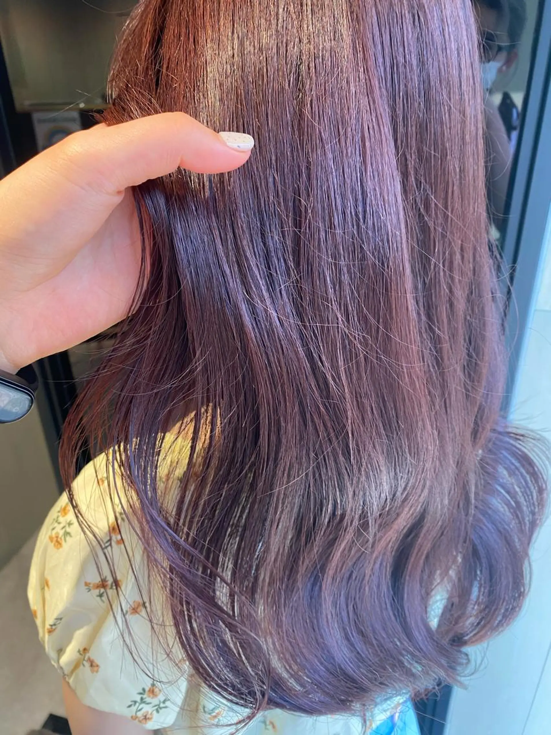 セミロング カラー ヘアアレンジ アンククロス渋谷【ANKH CROSS】所属・韓国ヘア┊︎レイヤー ┊︎haruka🌙のヘアスタイル