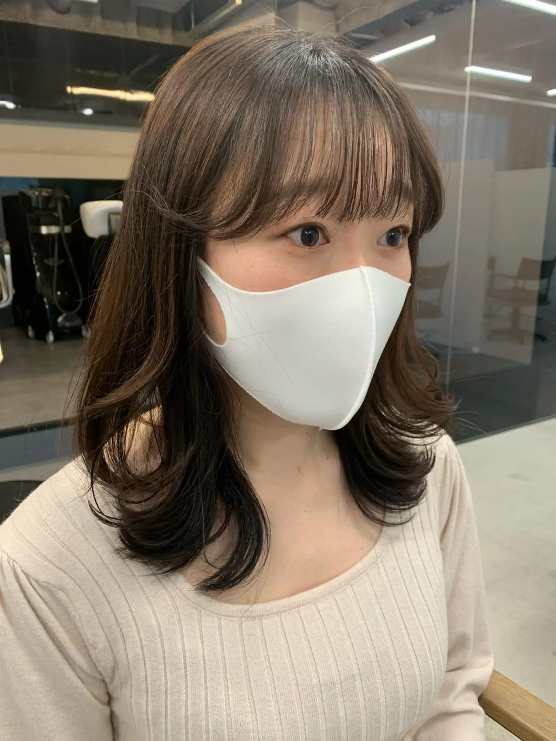 ショート カラー 透明感/オリーブ/ グレージュ/YUKAのヘアスタイル