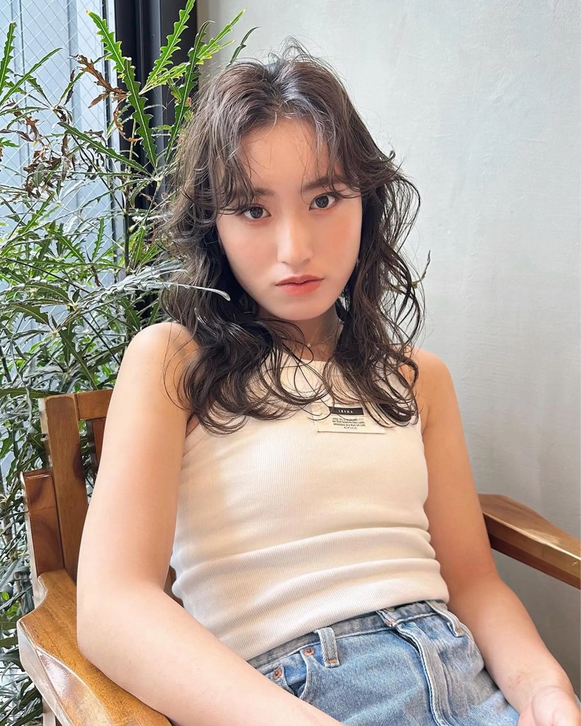 セミロング カラー アディクシーカラー ブリーチ 透明感カラー ブリーチなしカラー 外国人風カラー ハタケナカ コトネのヘアスタイル