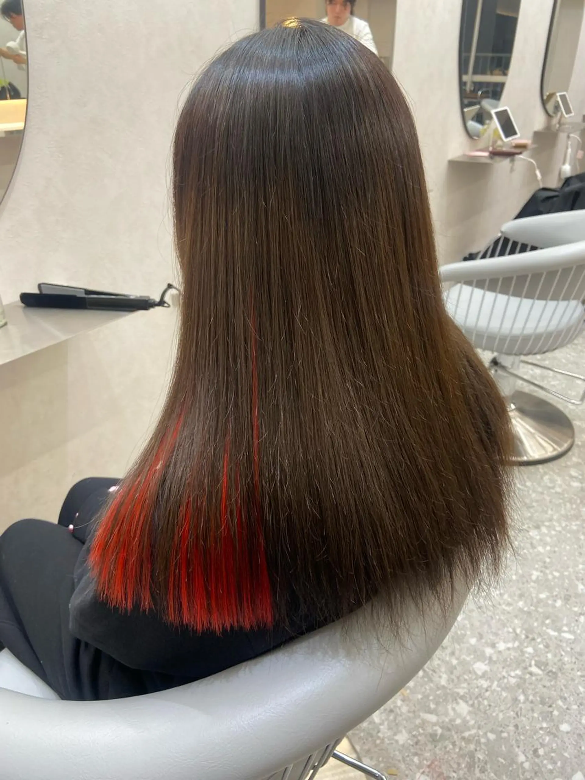 ロング シールエクステ エクステ 韓国風ヘア 新宿/韓国ヘア 中明度カラー/かやのヘアスタイル