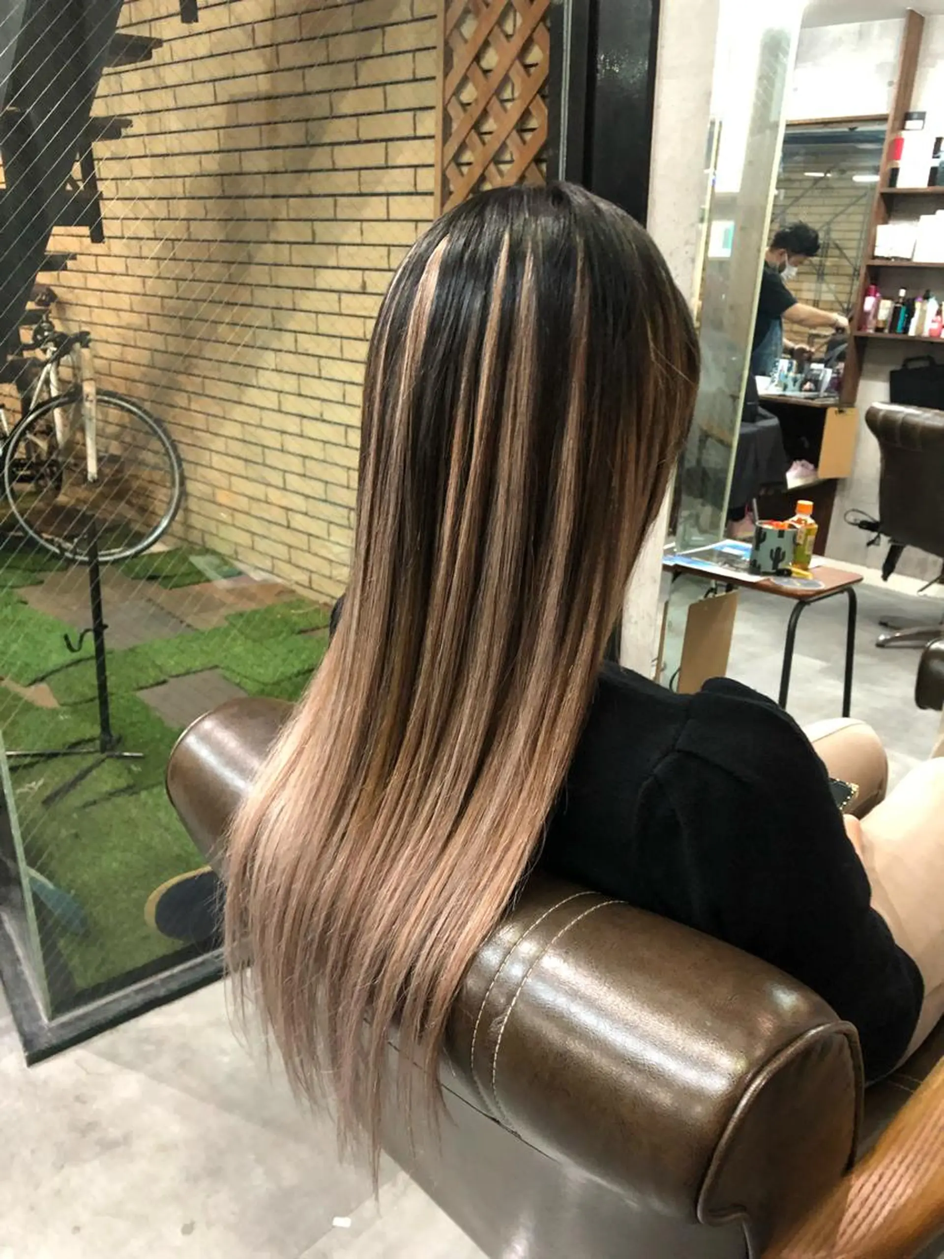 セミロング ヘアアレンジ エクステ alpha. カラーエクステ下妻のヘアスタイル