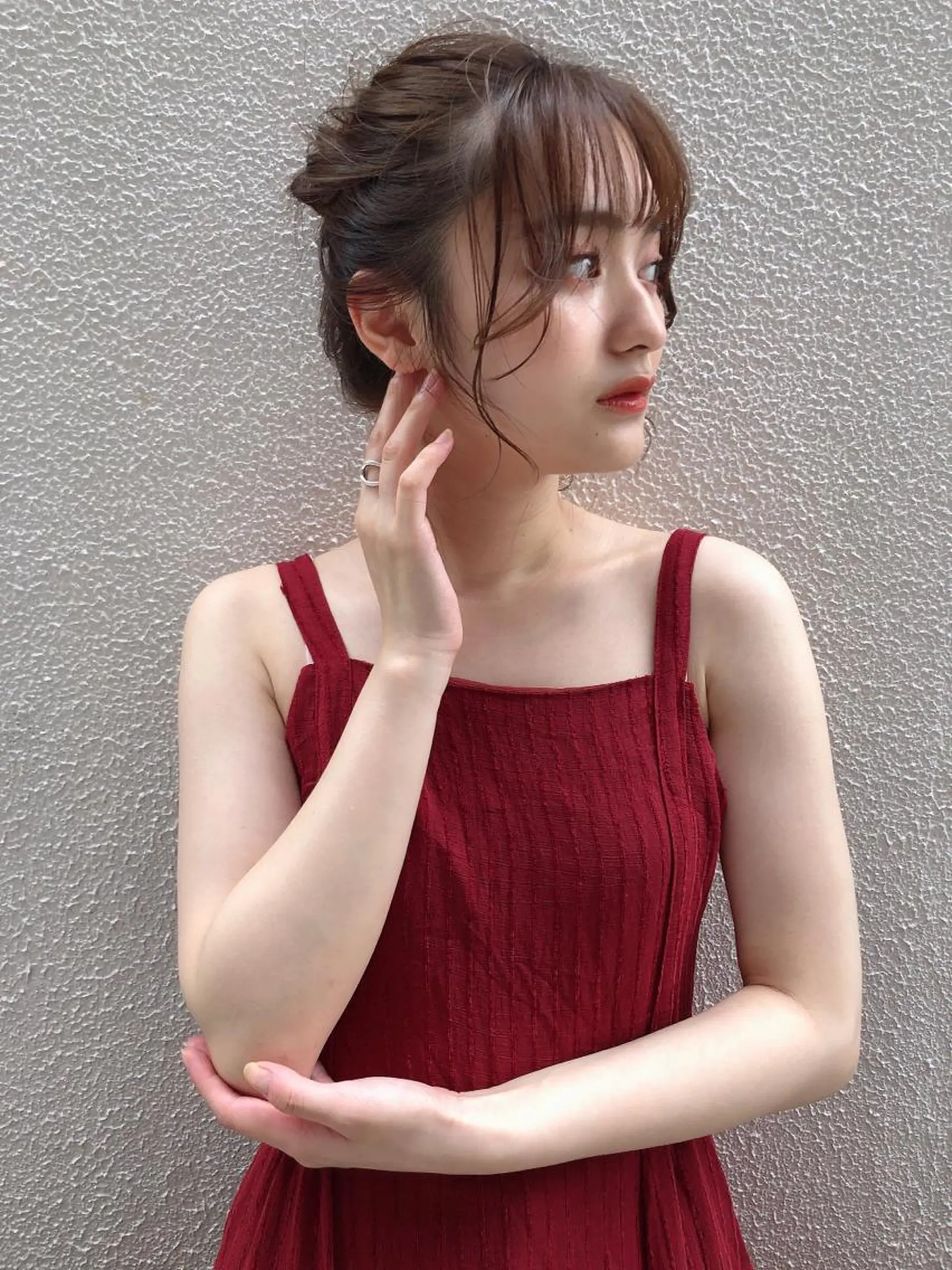 ミディアム ヘアアレンジ 店長/mao/ 前髪/顔周りカットのヘアスタイル