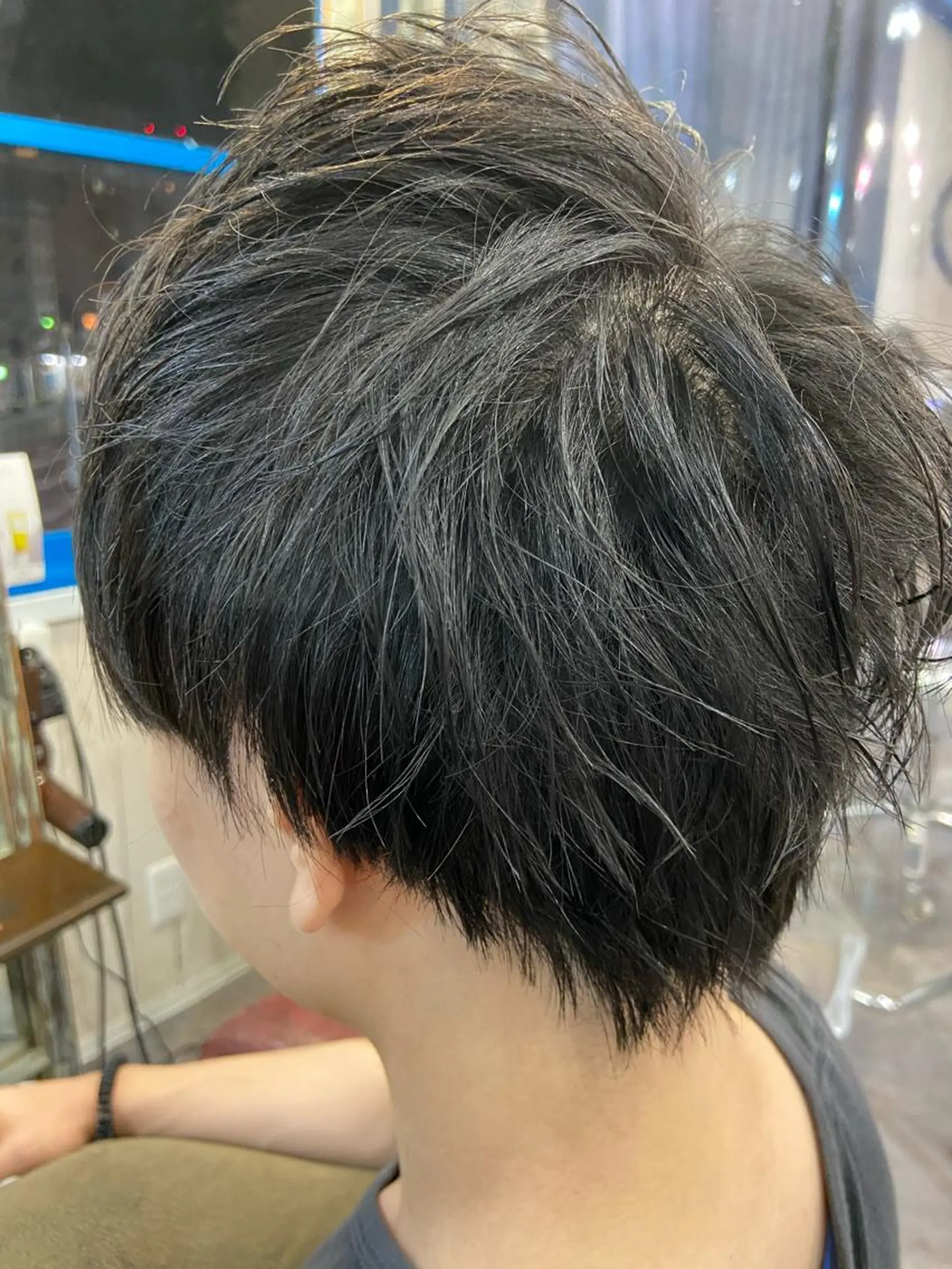 ショート メンズ カットパーマ✂️ 小坂田玲亜のヘアスタイル
